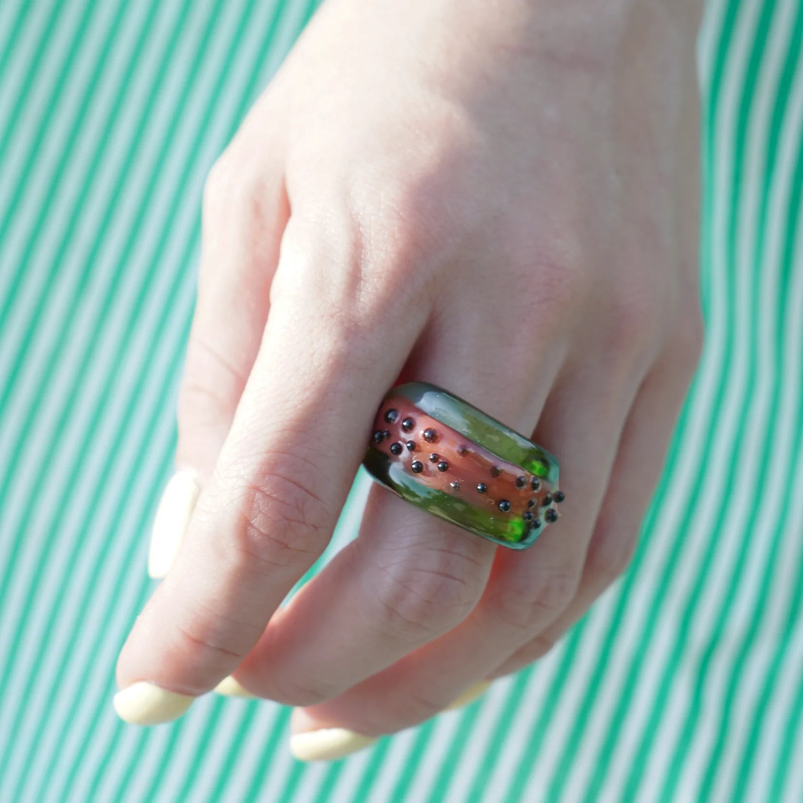 Glas ring - Flat - pitaya