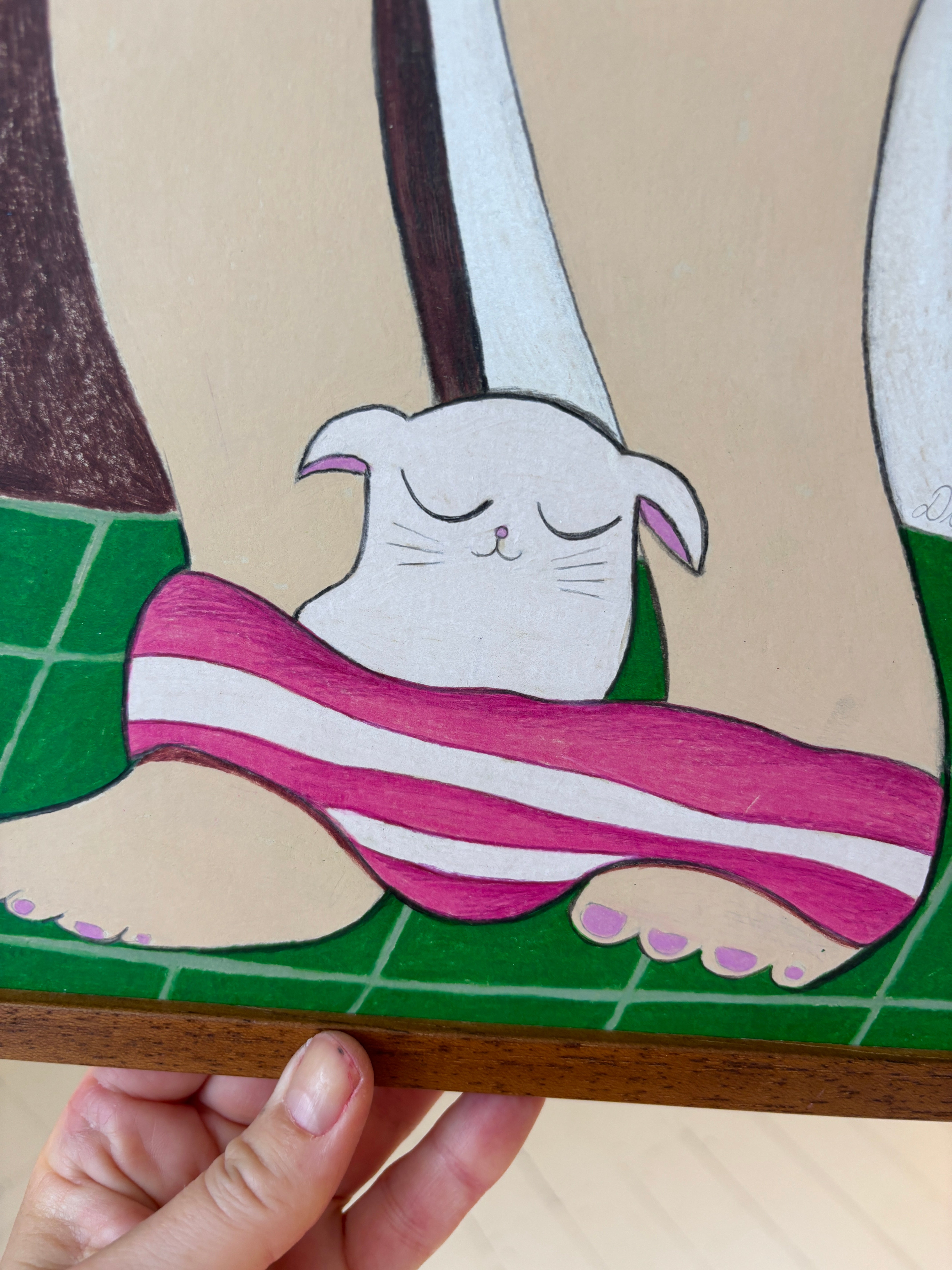 "Toilet Friend" / Original A4 illustration (framed)