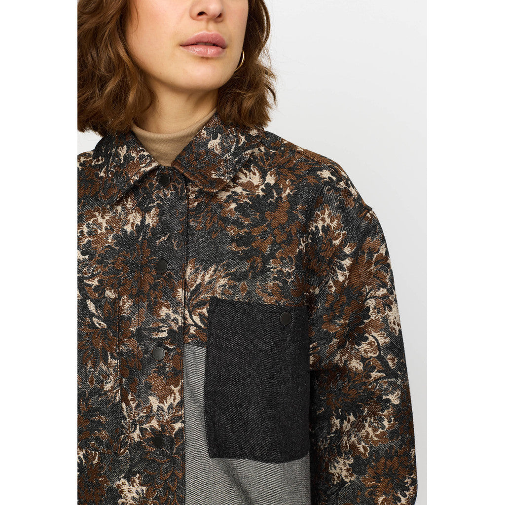 Cropped shirt - Brown/Black