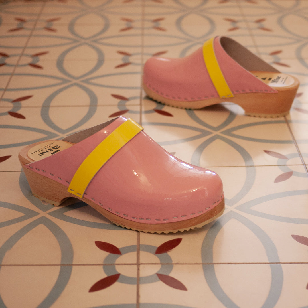 Træsko / Clogs Lyserød/gul