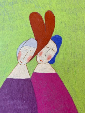 "Lovely ladies" / Original A4 illustration (framed)