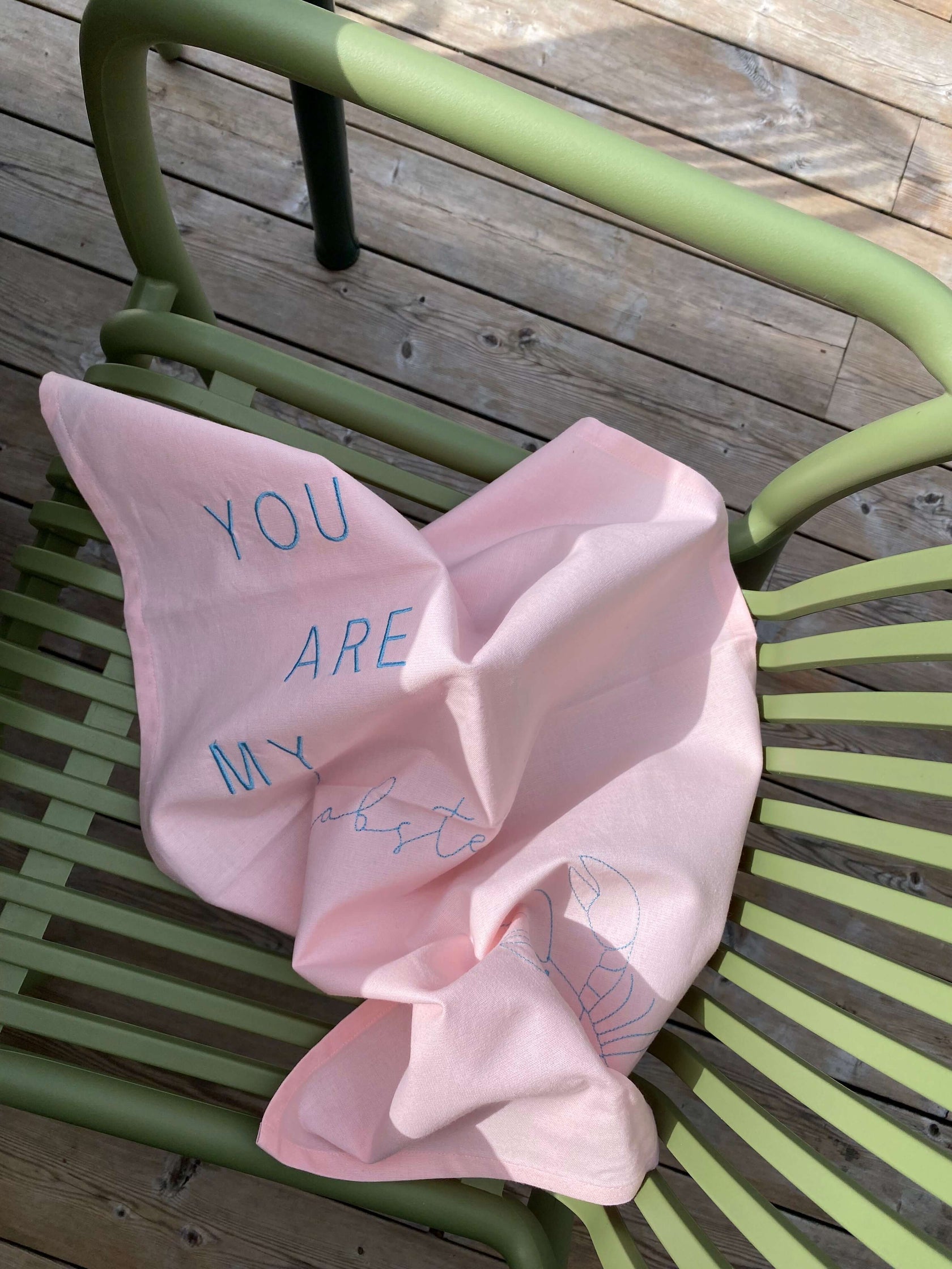 Tea towel, "You are my lobster"