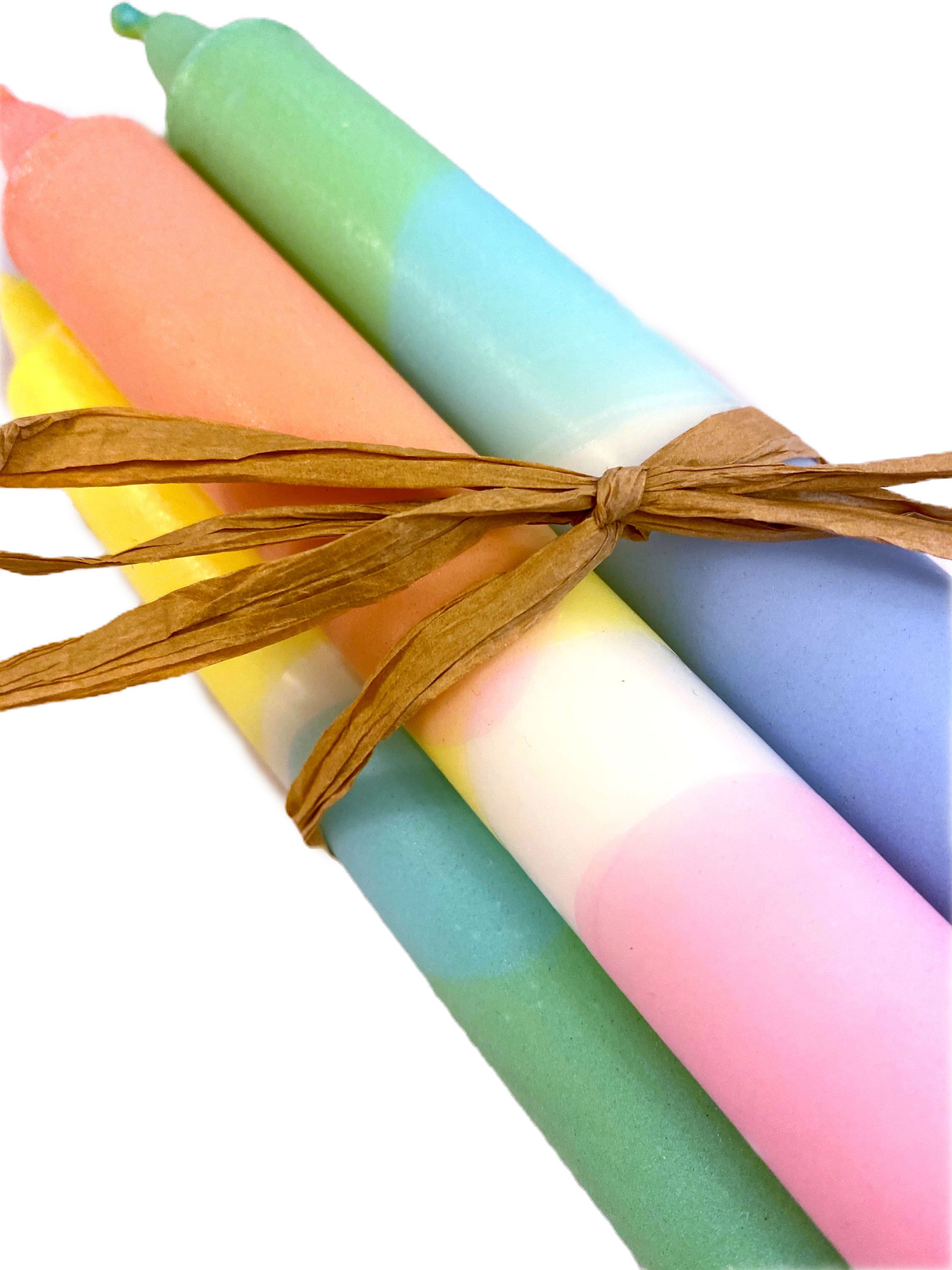 Hand-colored candles / 5 pcs