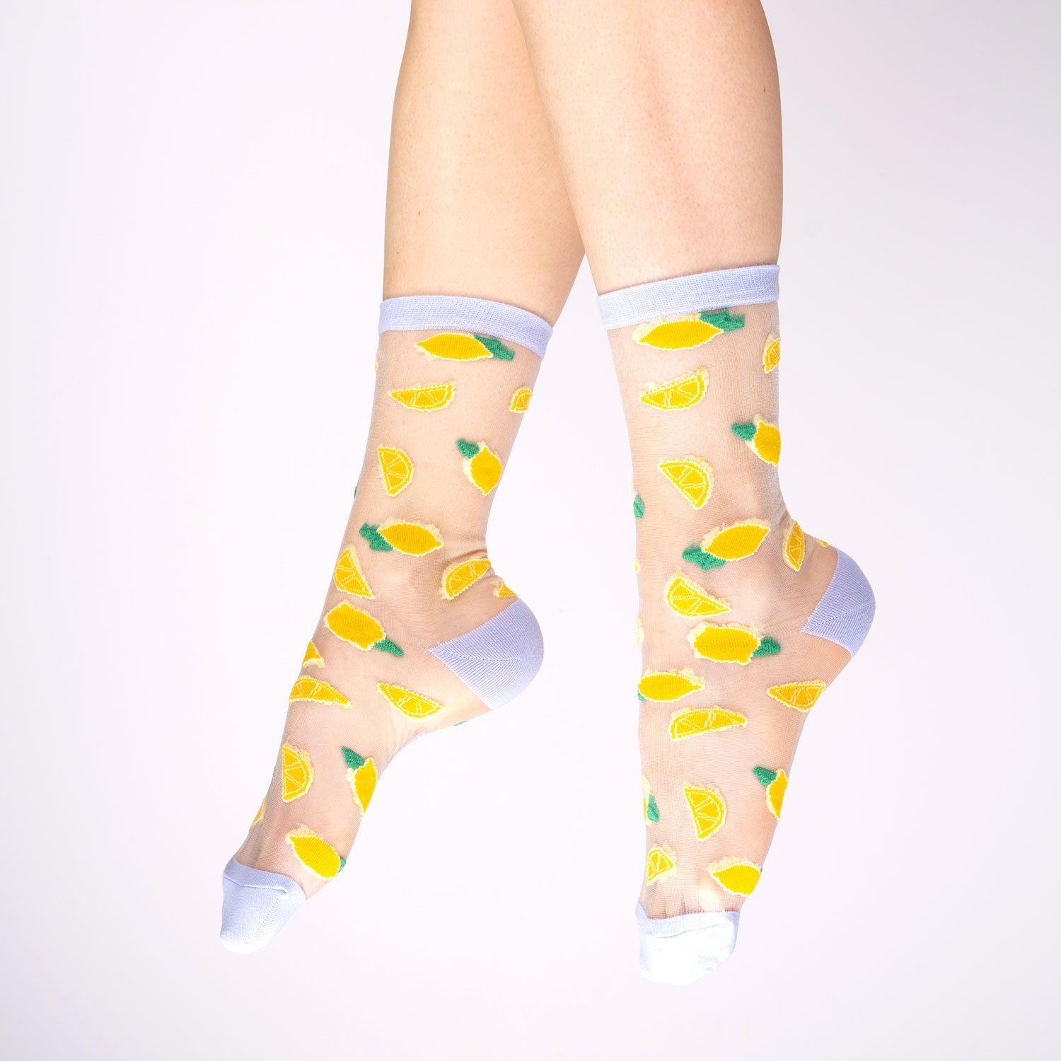 Lemon socks, sheer