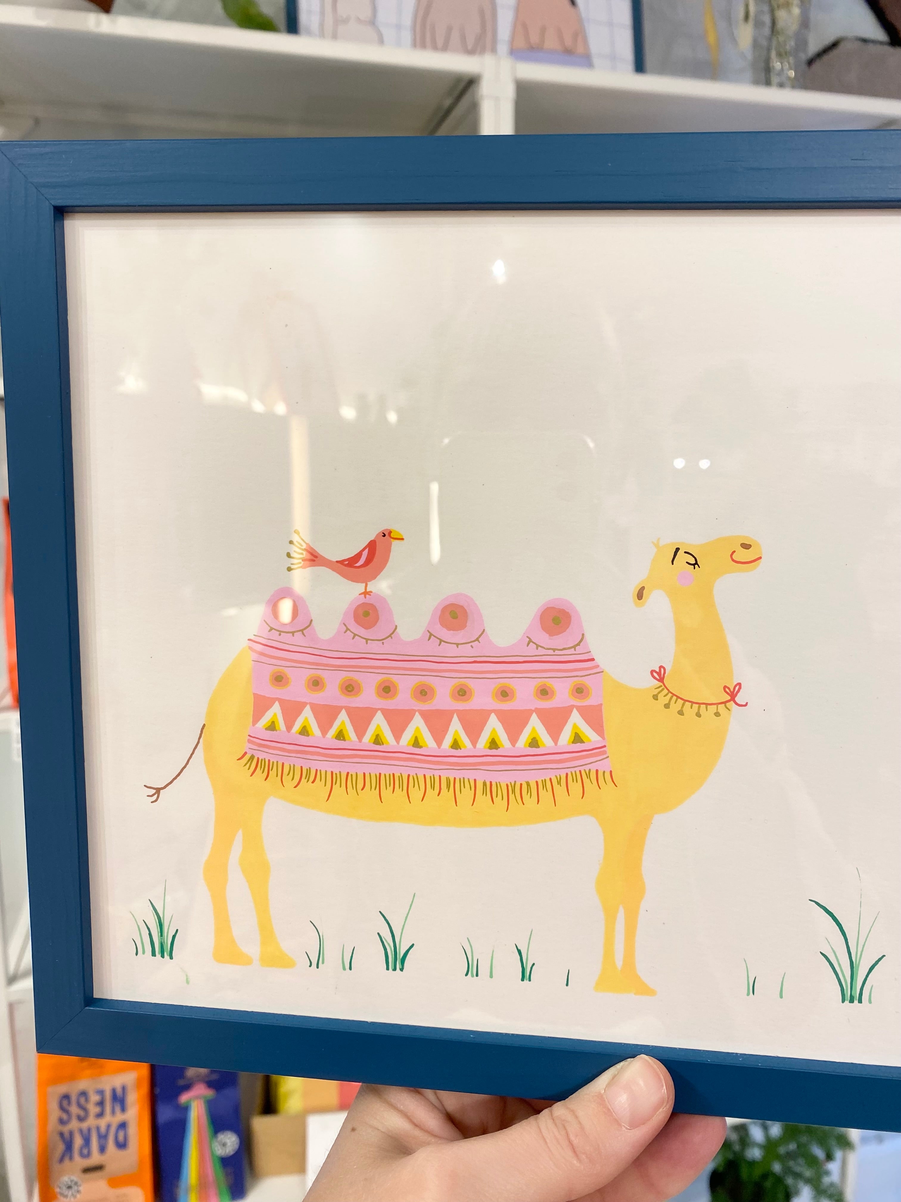 Solglad Kamel - A4 Original i ramme