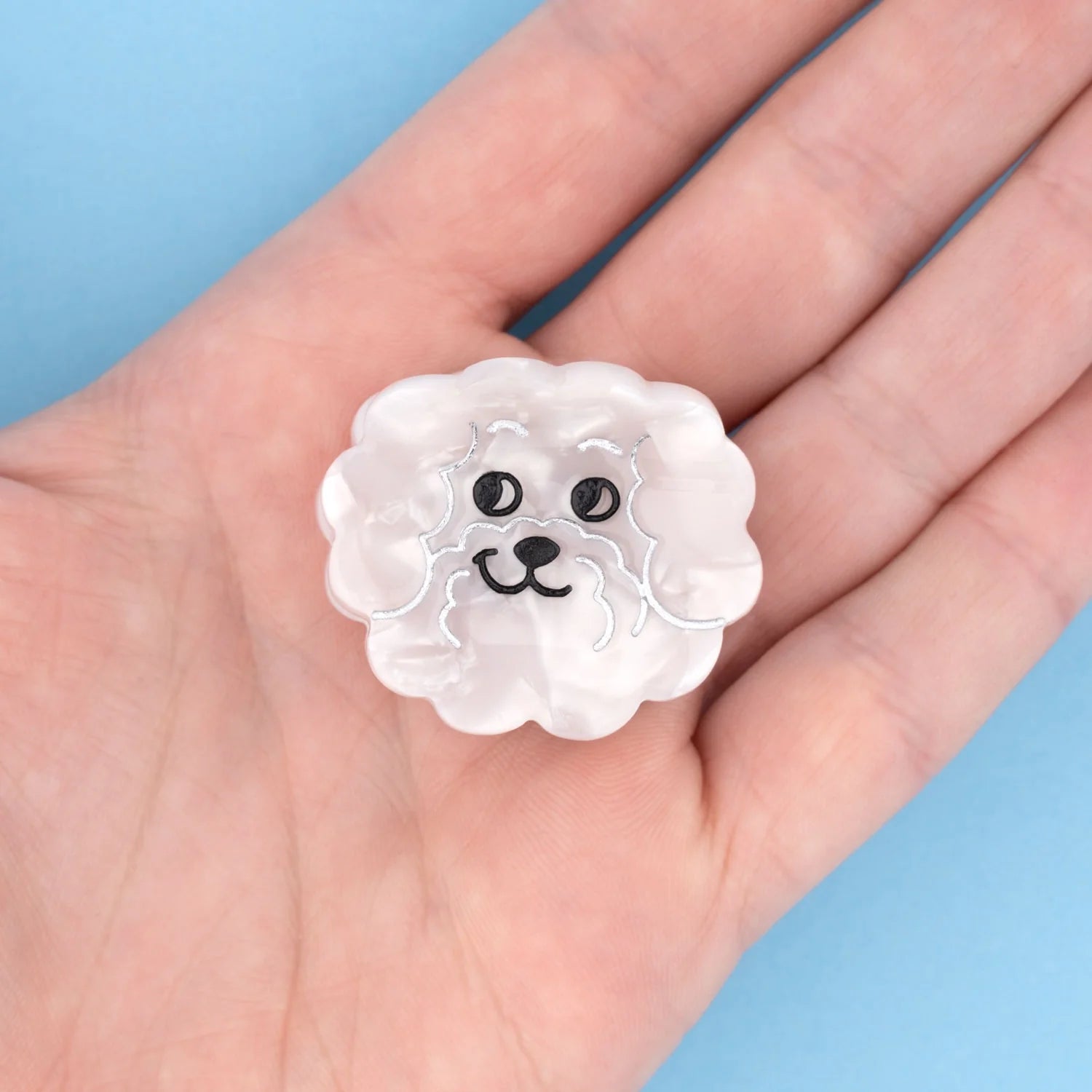 Mini bomuldshund, hårklemme