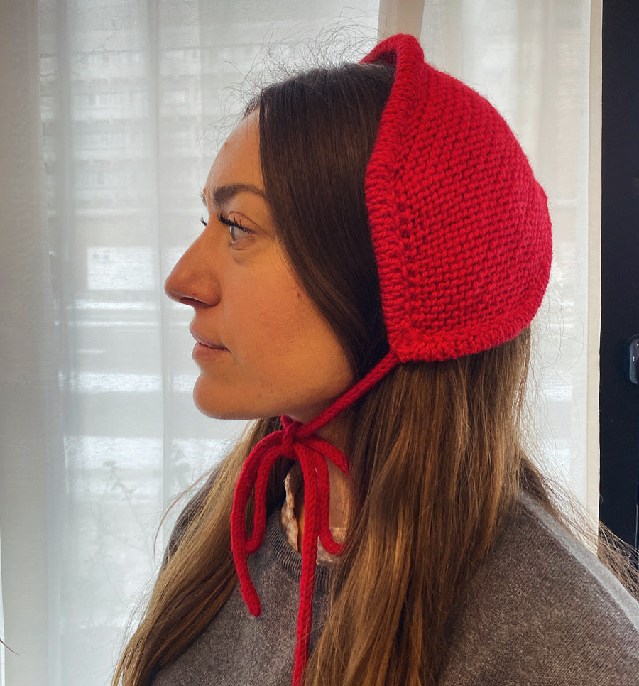 Bonnet Lyseblå m bånd