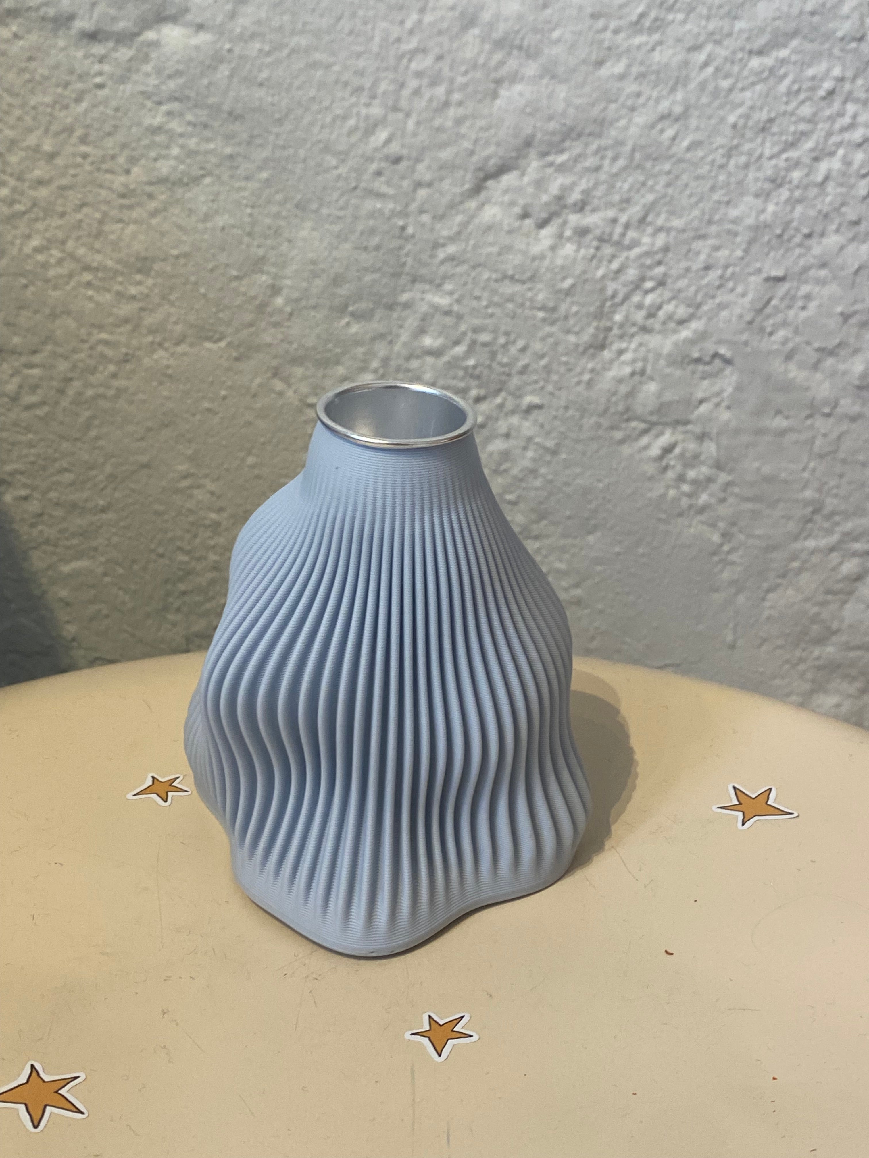 3D print candle holder small - Light blue