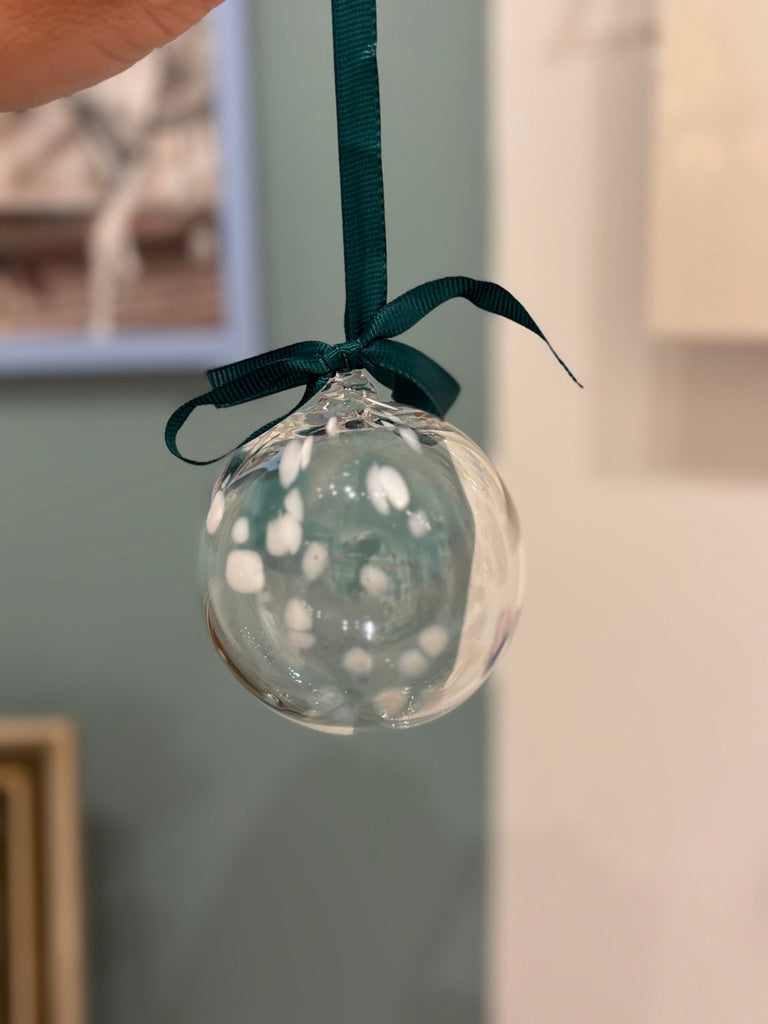 Glas julekugle grøn