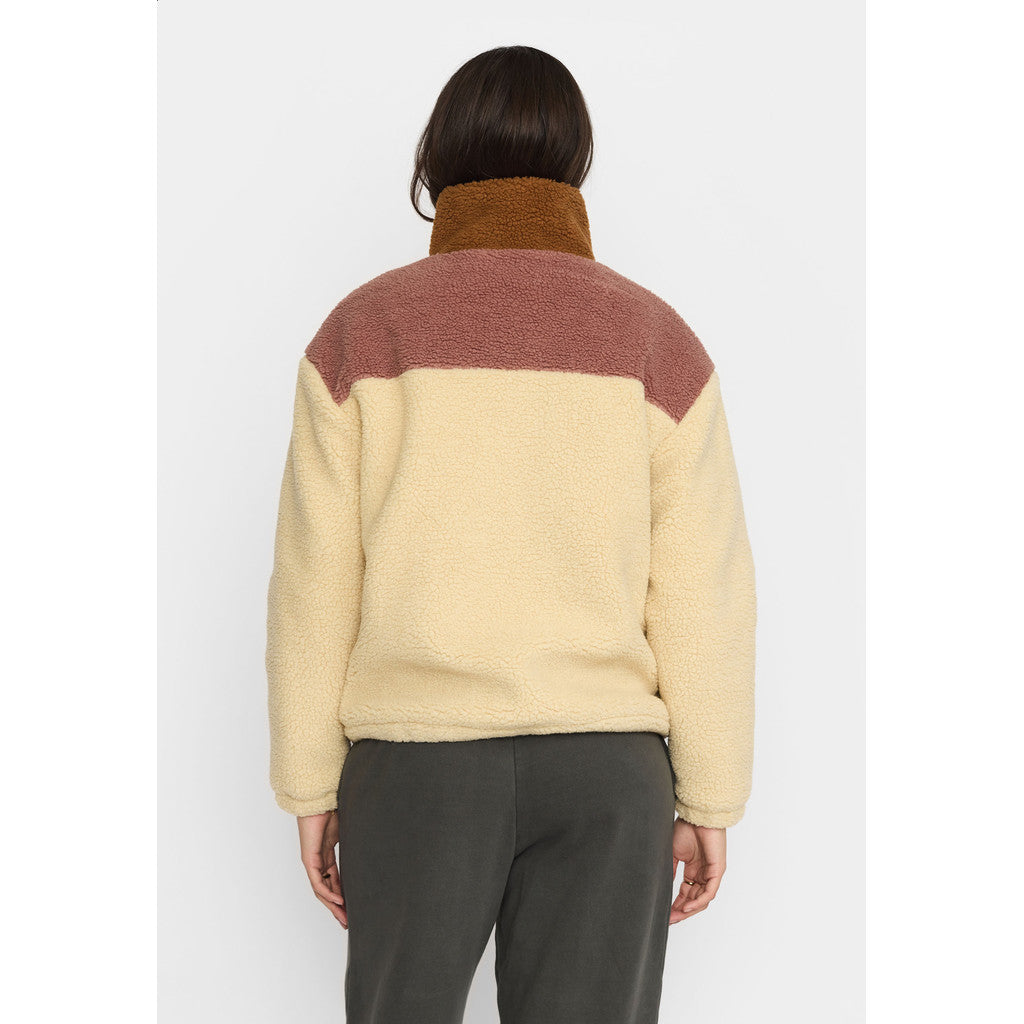 Teddy block jacket, Light brown