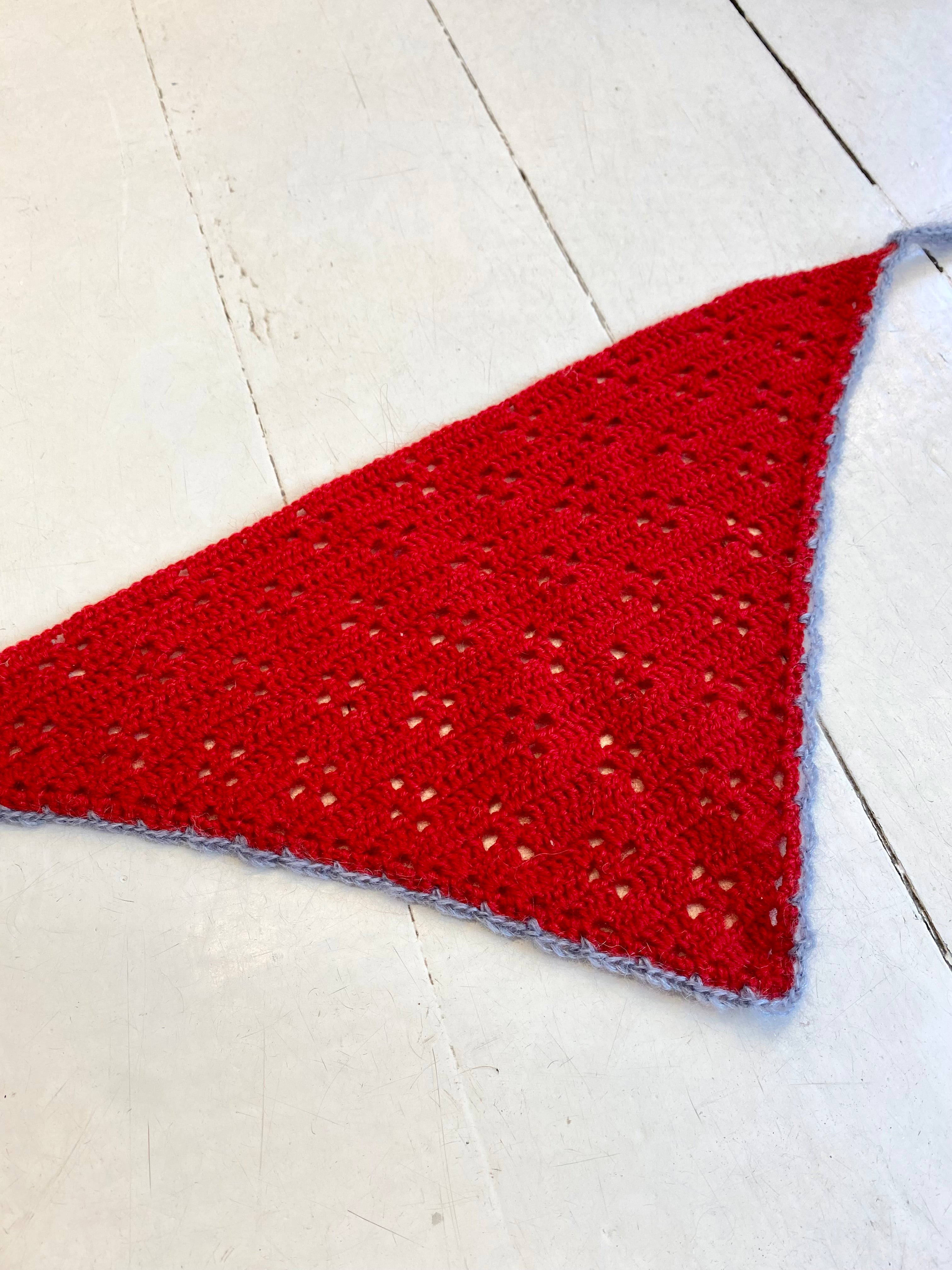 Bandana nr. 4 (rød/mohair)
