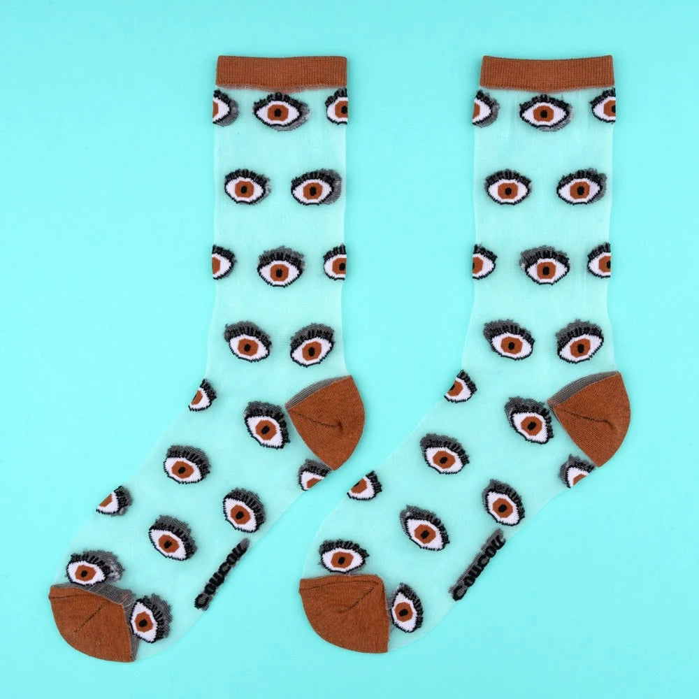 Brun øje socks, sheer