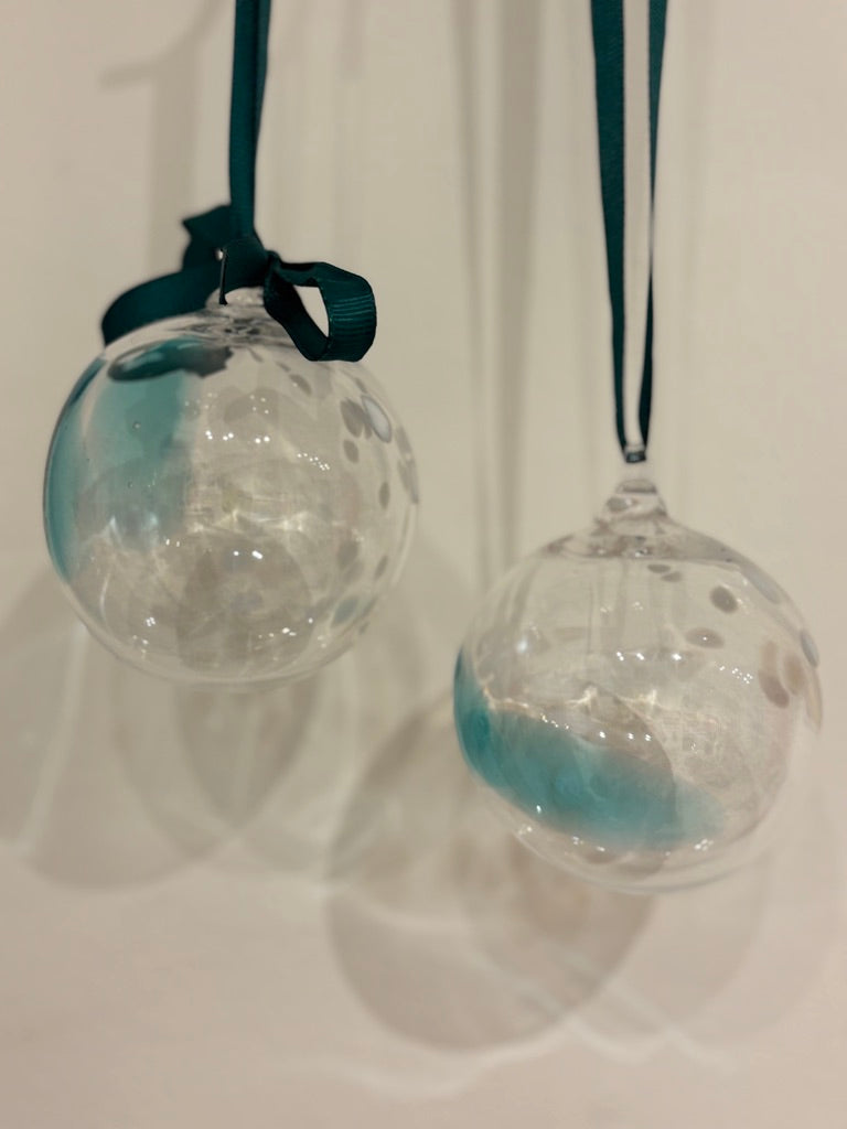 Glas julekugle grøn