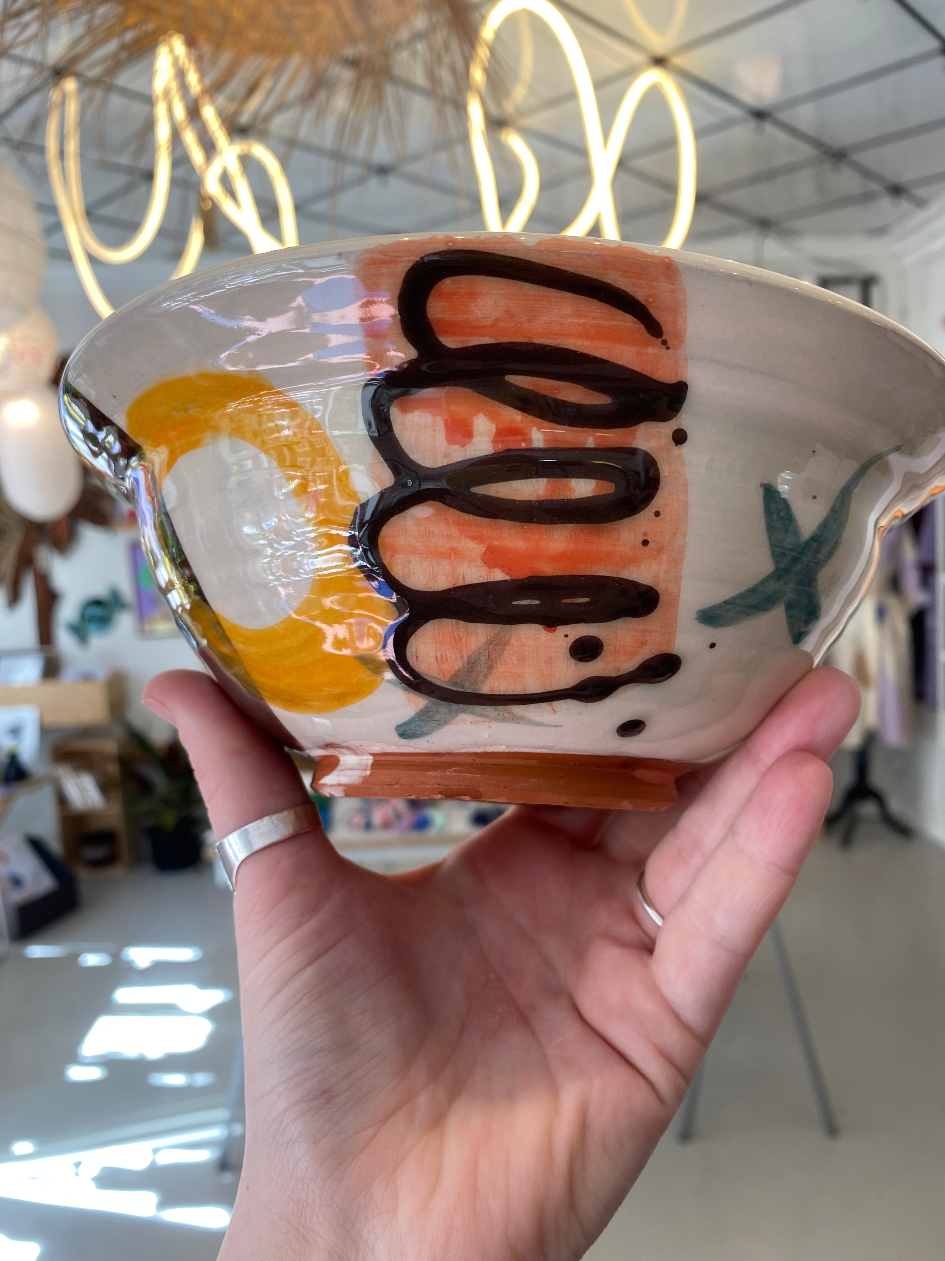 Abstrakt serverings-skål M 1