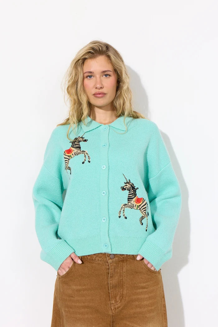 Alfie Knit Cardigan - Mint