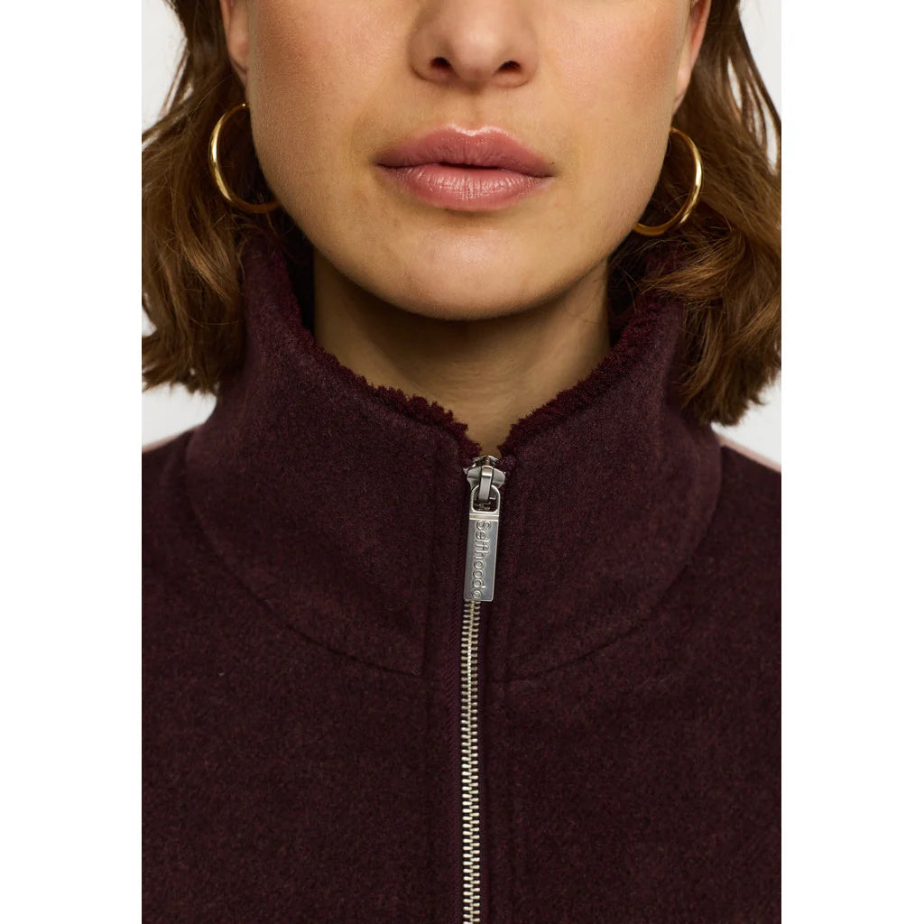 Block Jacket, Burgundy