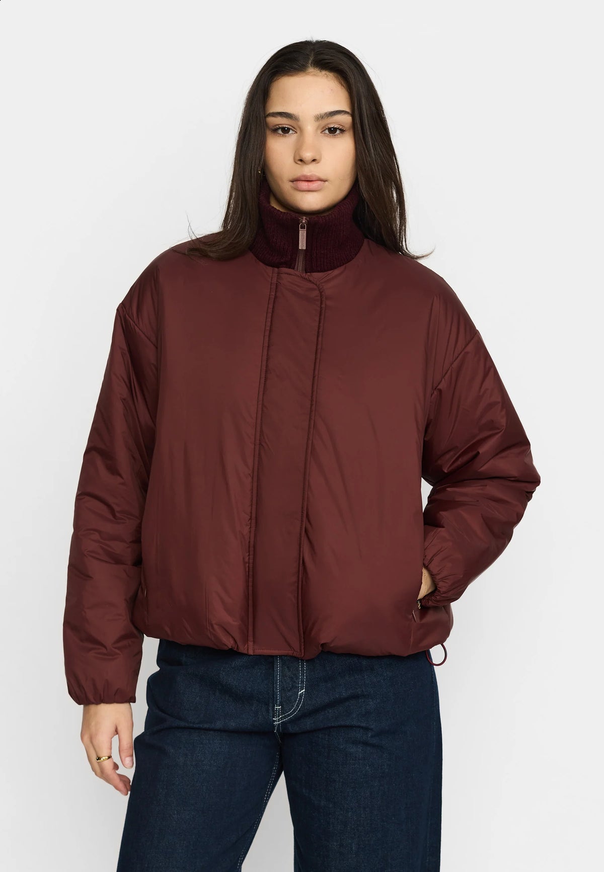 Bomber Jacket, Burgundy