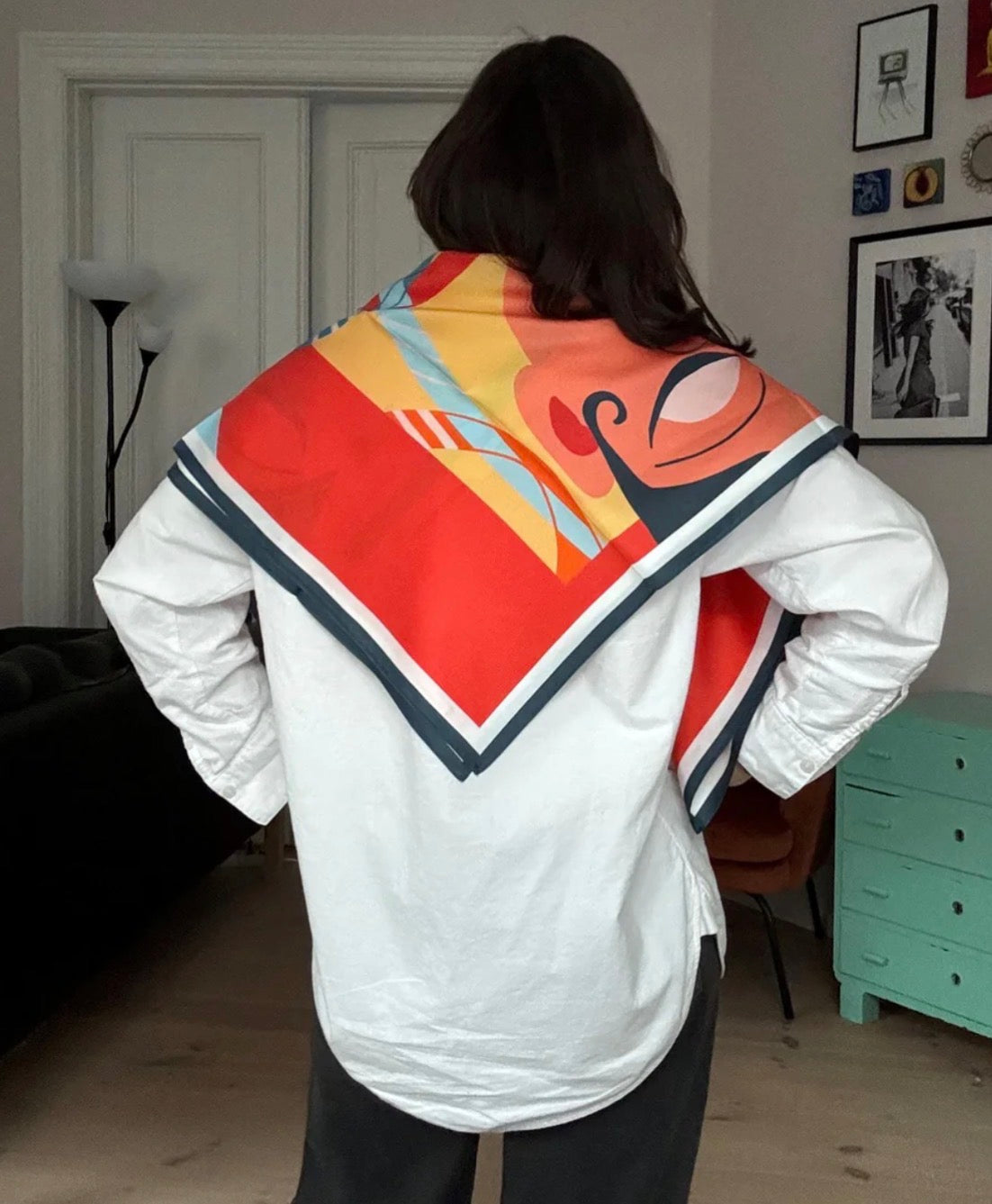 Silketørklæde, Riviera 65cm