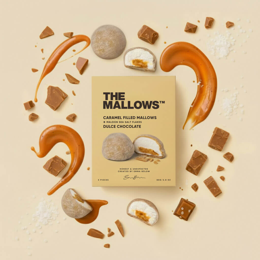 The Mallows Box - Caramel filled with dulce chocolate. 5 stk.