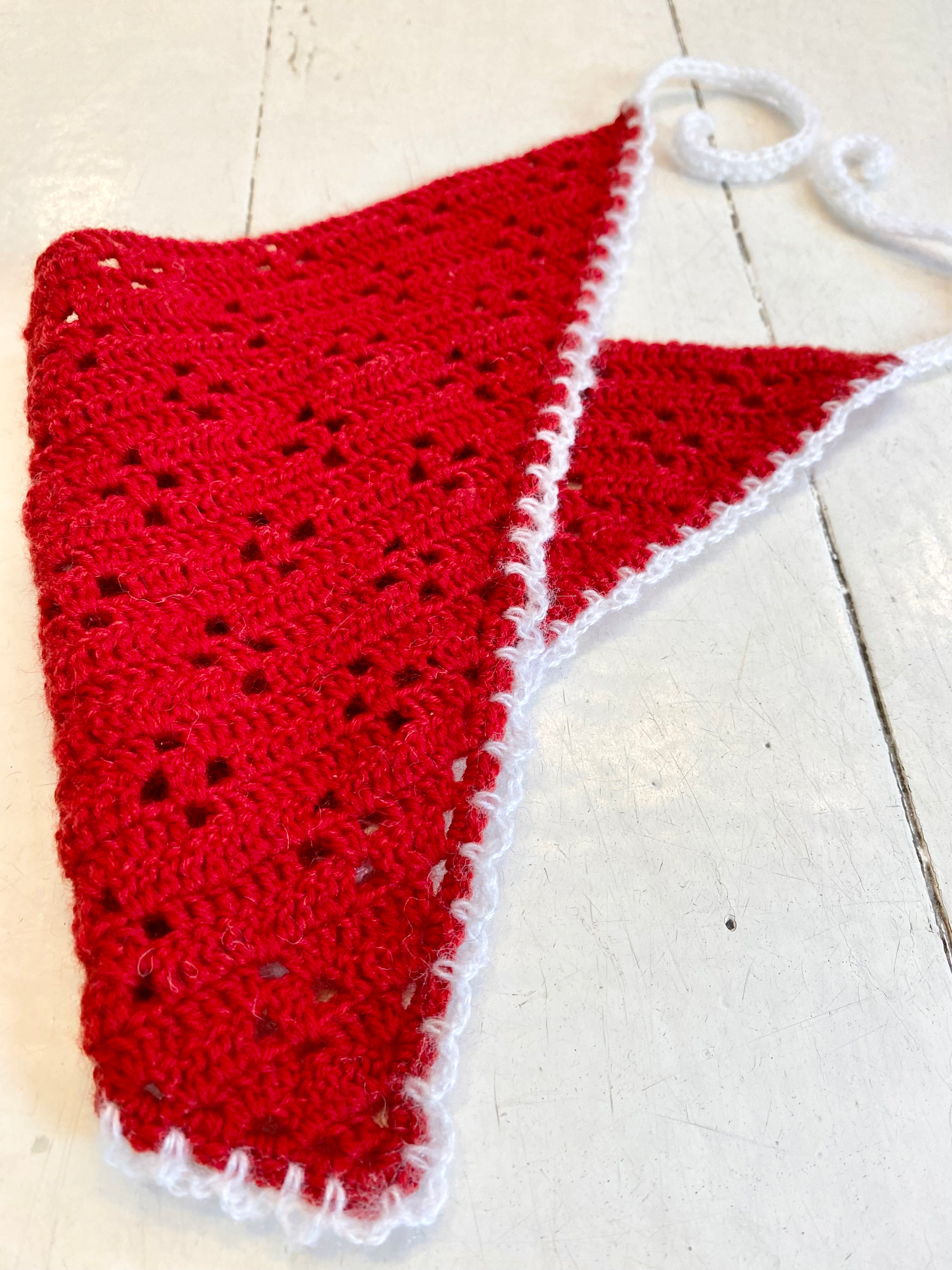 Bandana nr. 3 (rød/hvid)