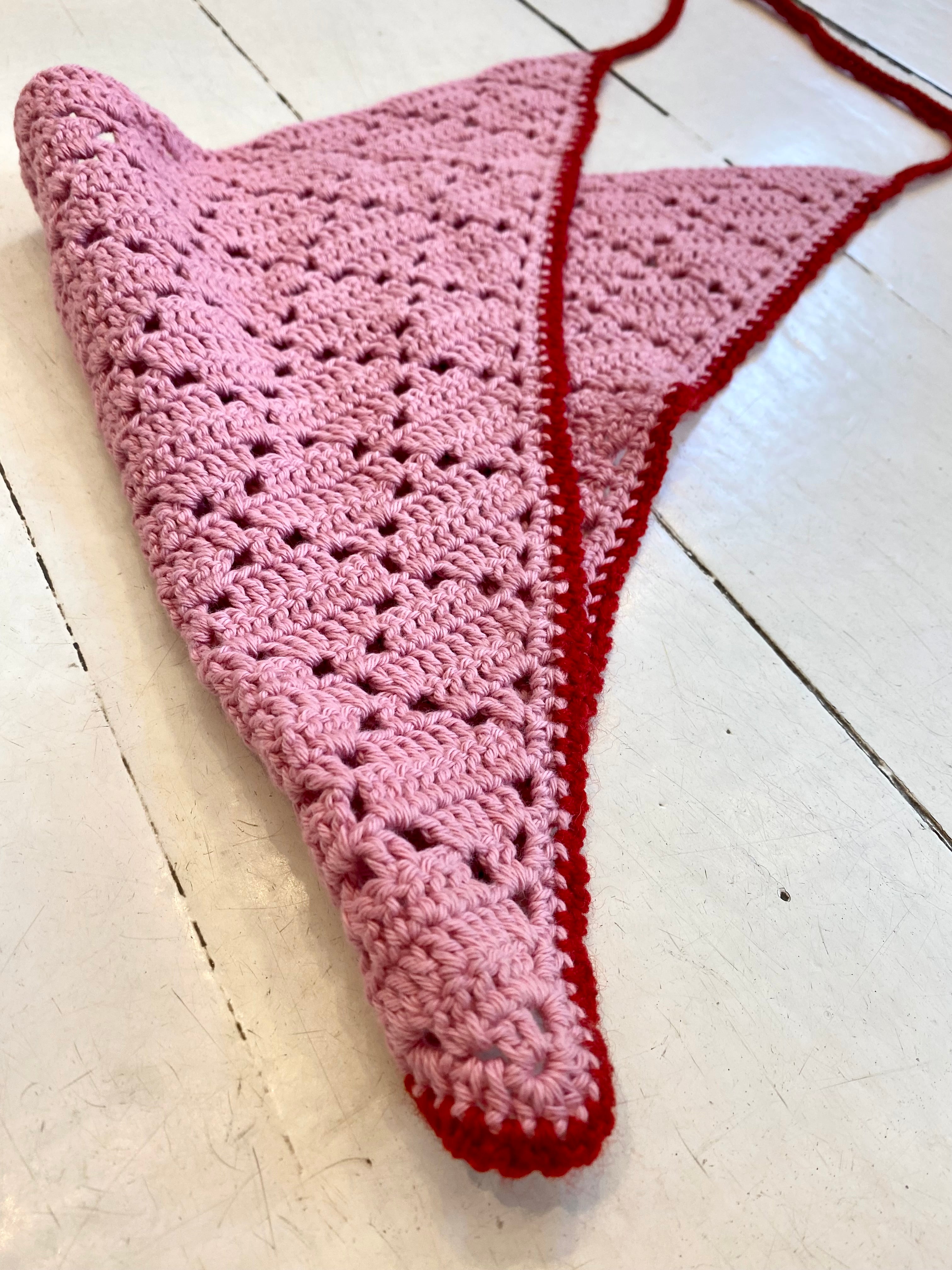 Bandana nr. 2 (lyserød/rød)