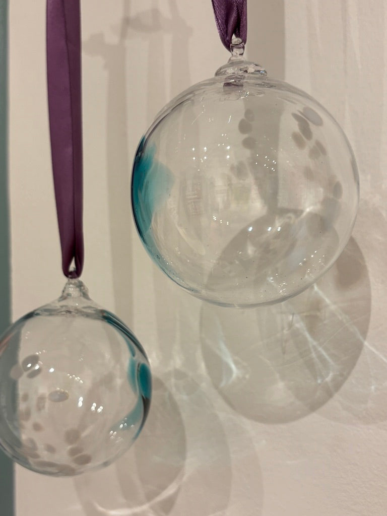 Glas julekugle lilla