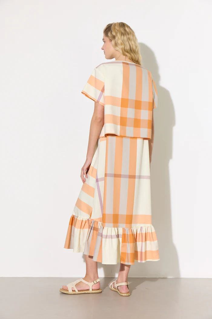 Frankie Shirt - Orange check