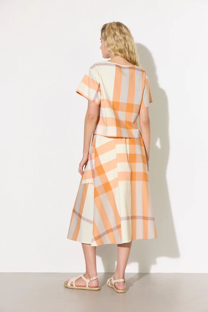 Frankie Skirt - Orange check