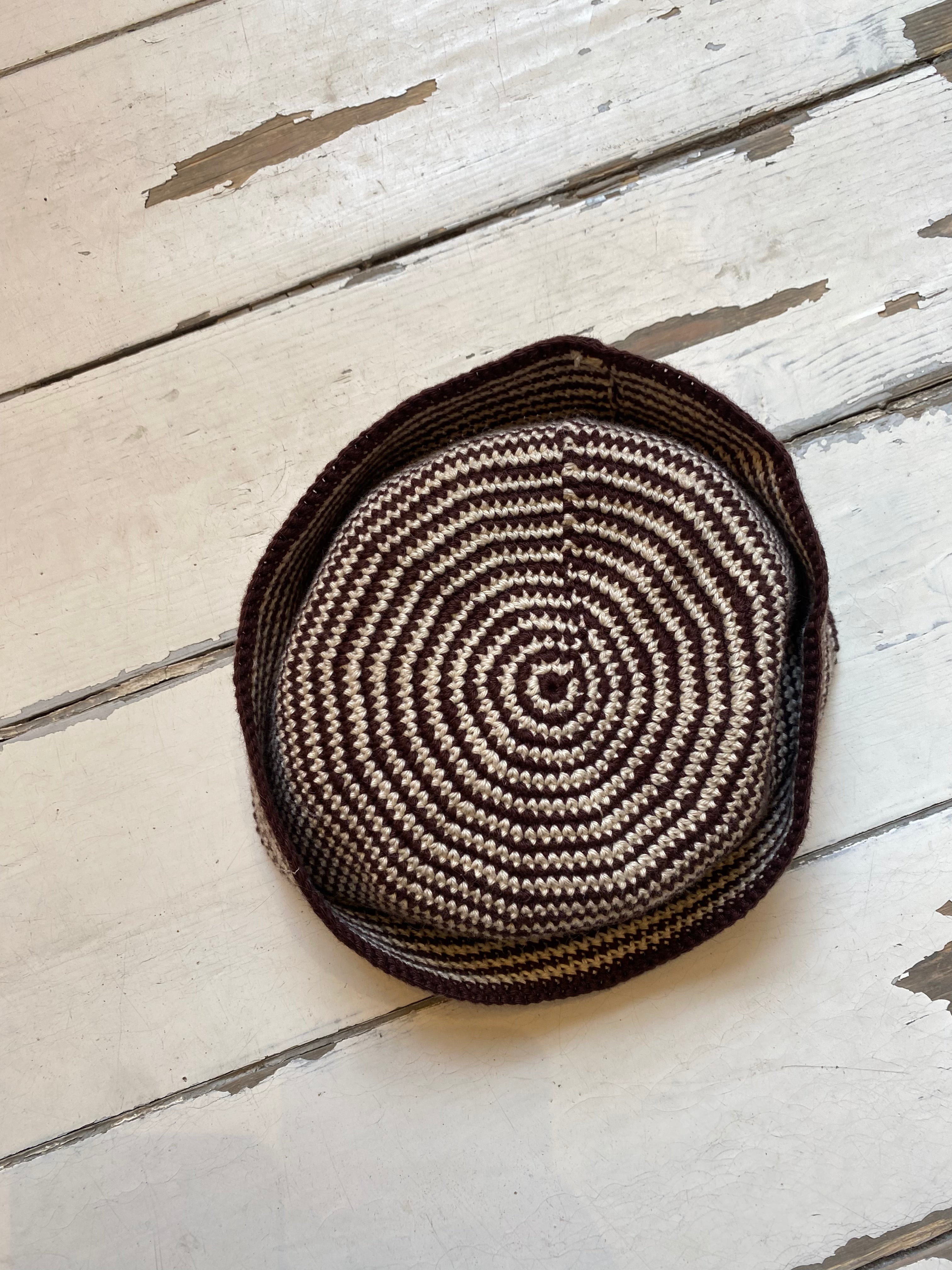 Sailor hat S (brown/white)