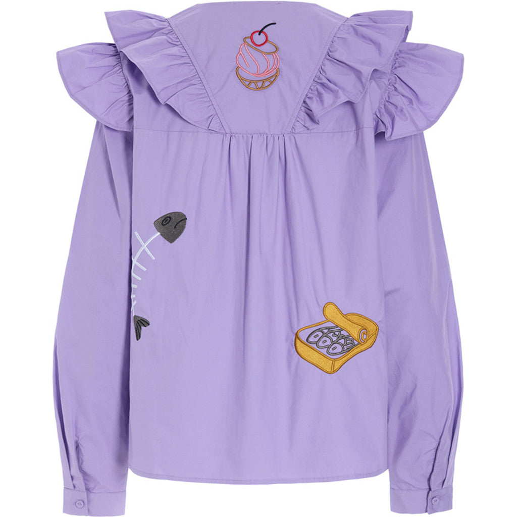 Nola Ruffle Shirt - Lavender