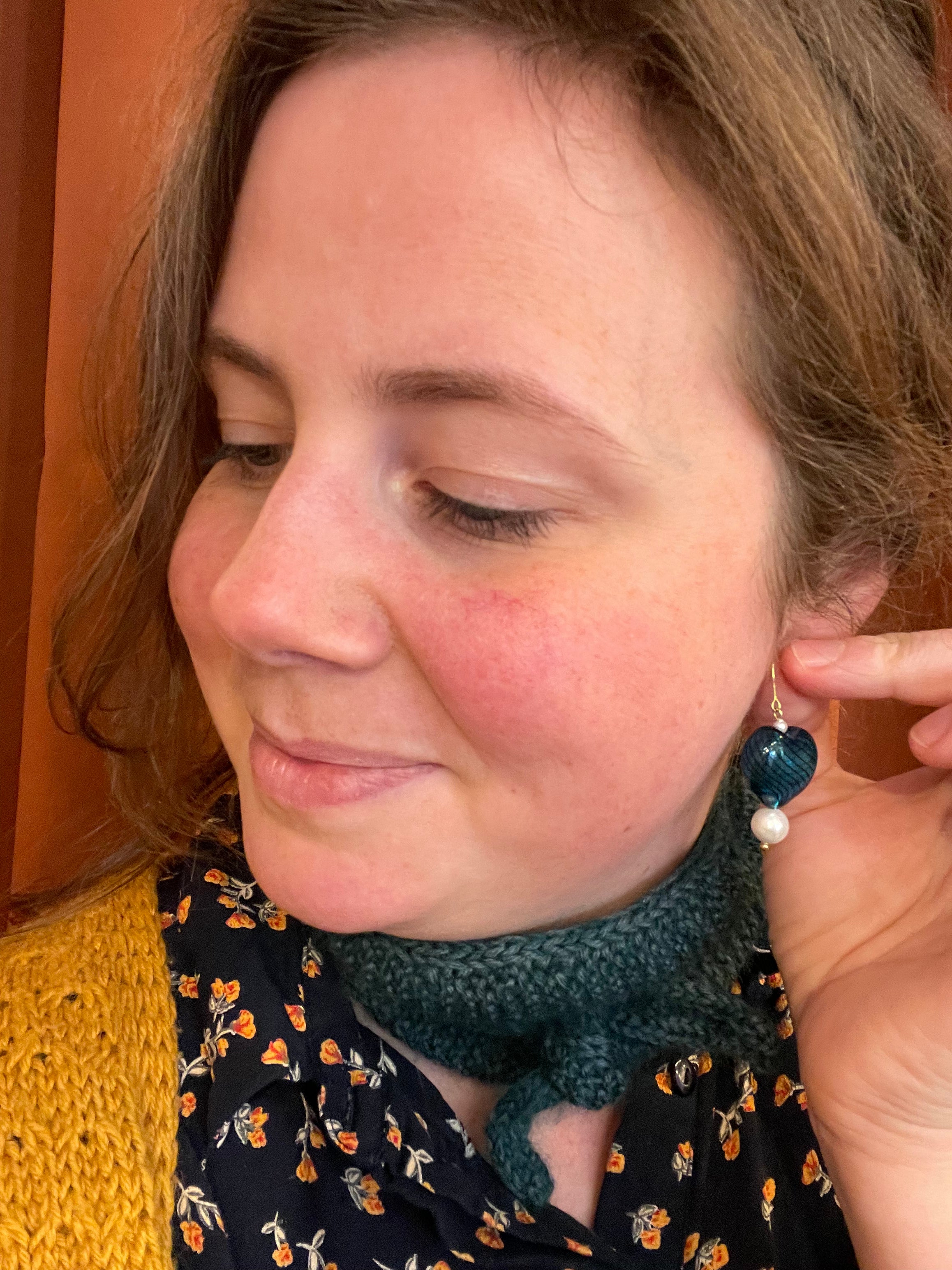 Øreringe, glasperle