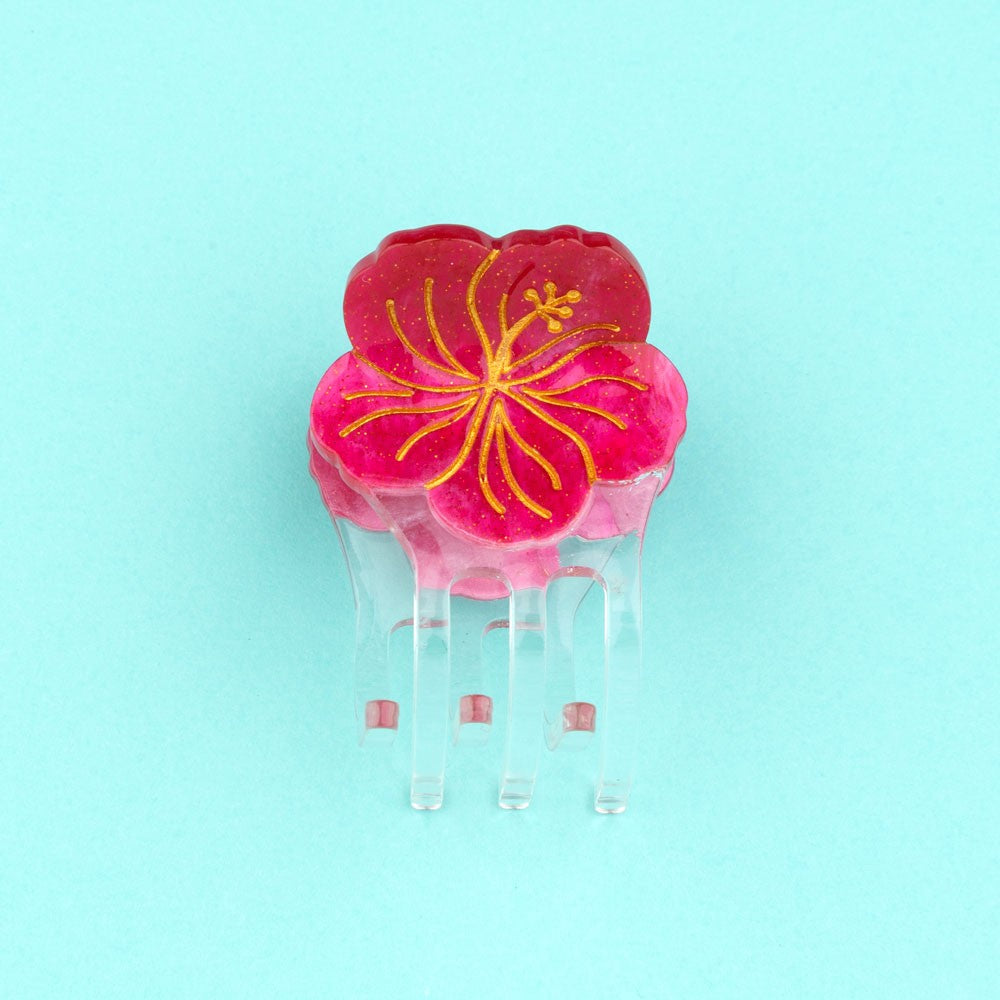Mini Hibiscus hårklemme
