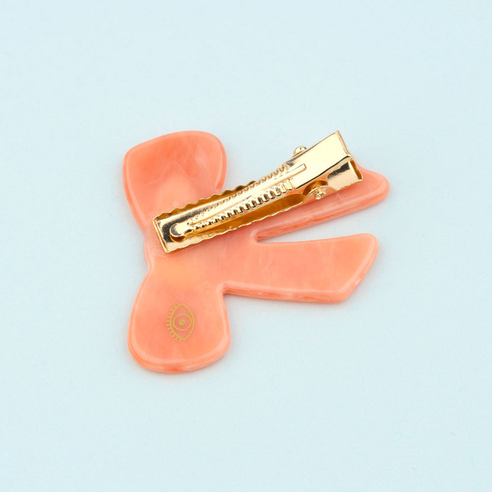 Lyserød sløjfe Hårklip