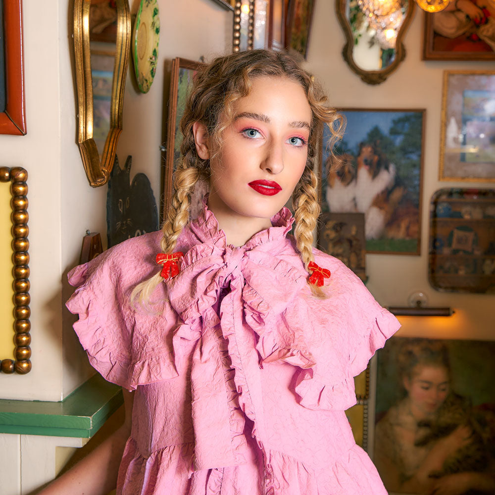 Rød sløjfe Hårklip