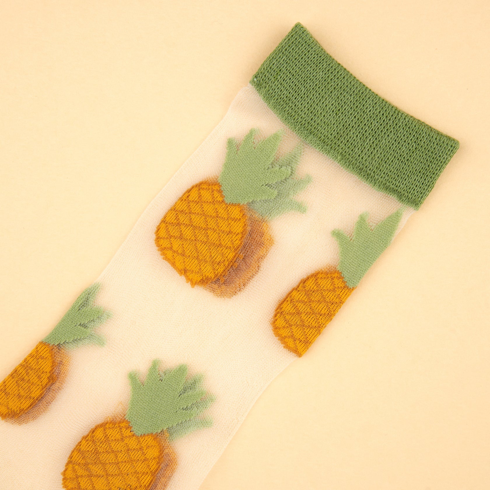 Pineapple socks, sheer
