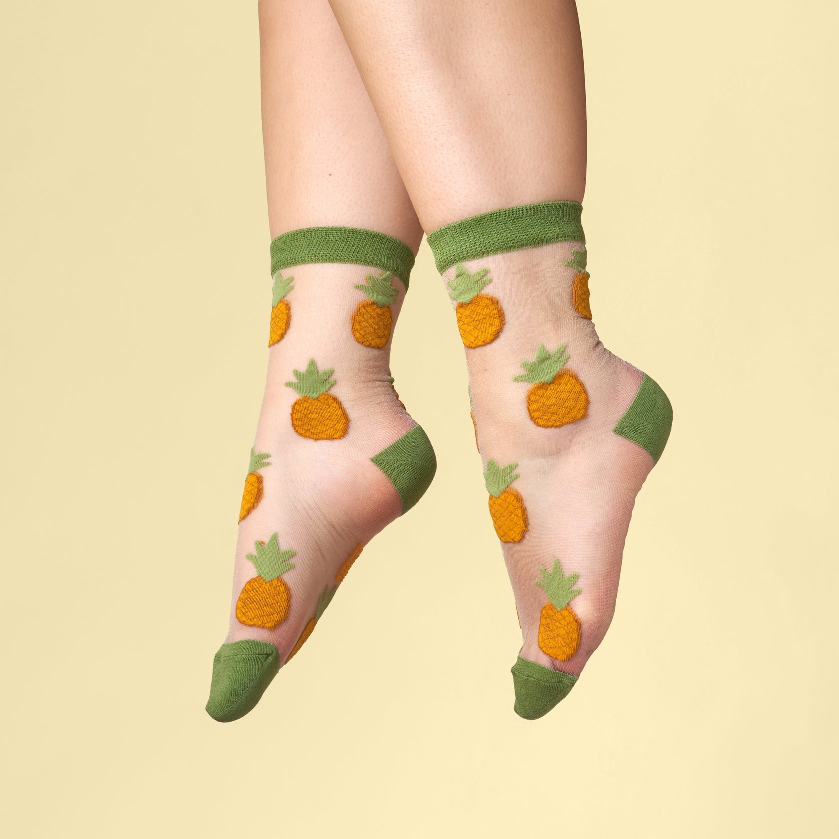 Pineapple socks, sheer
