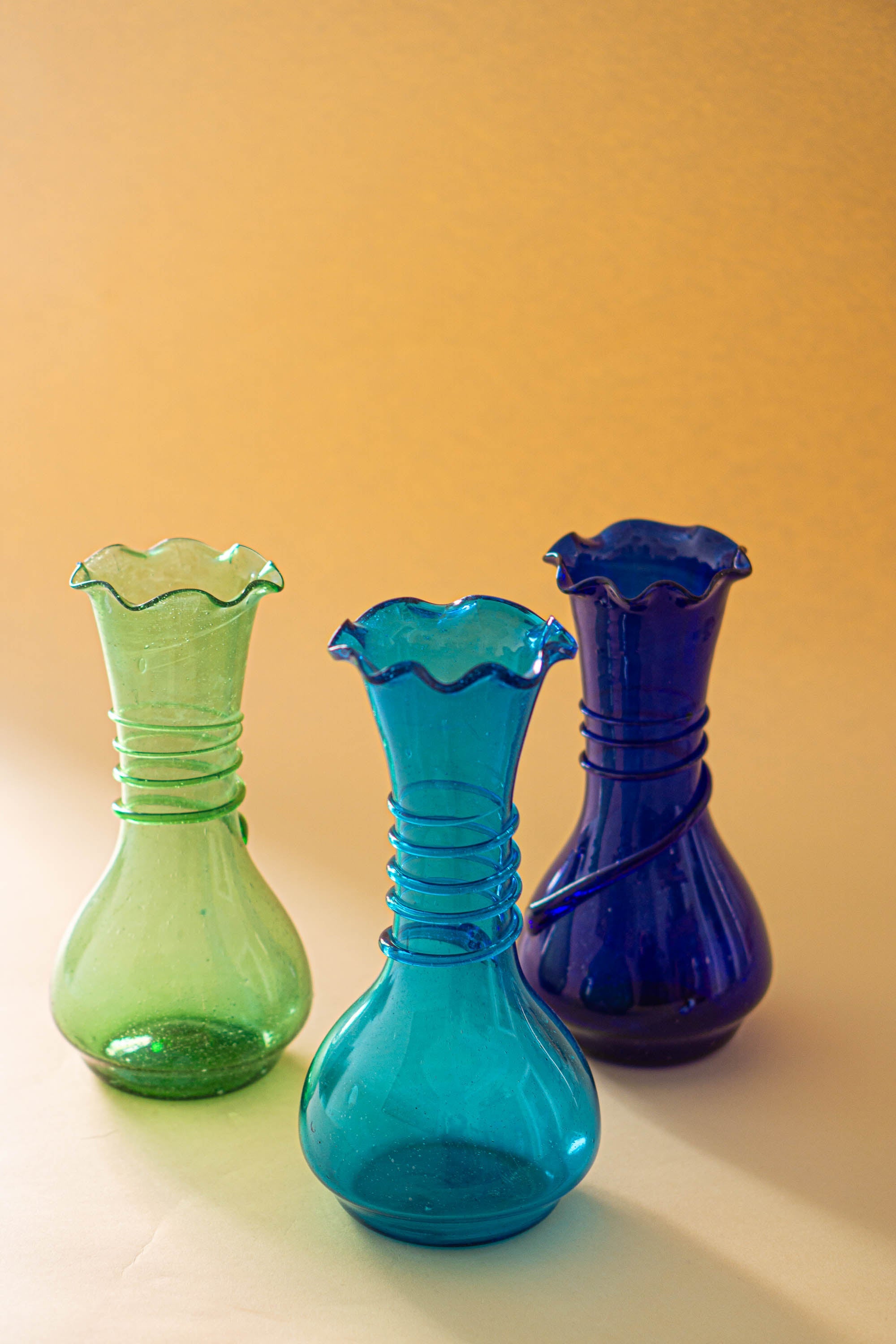 Store mundblæste glasvaser