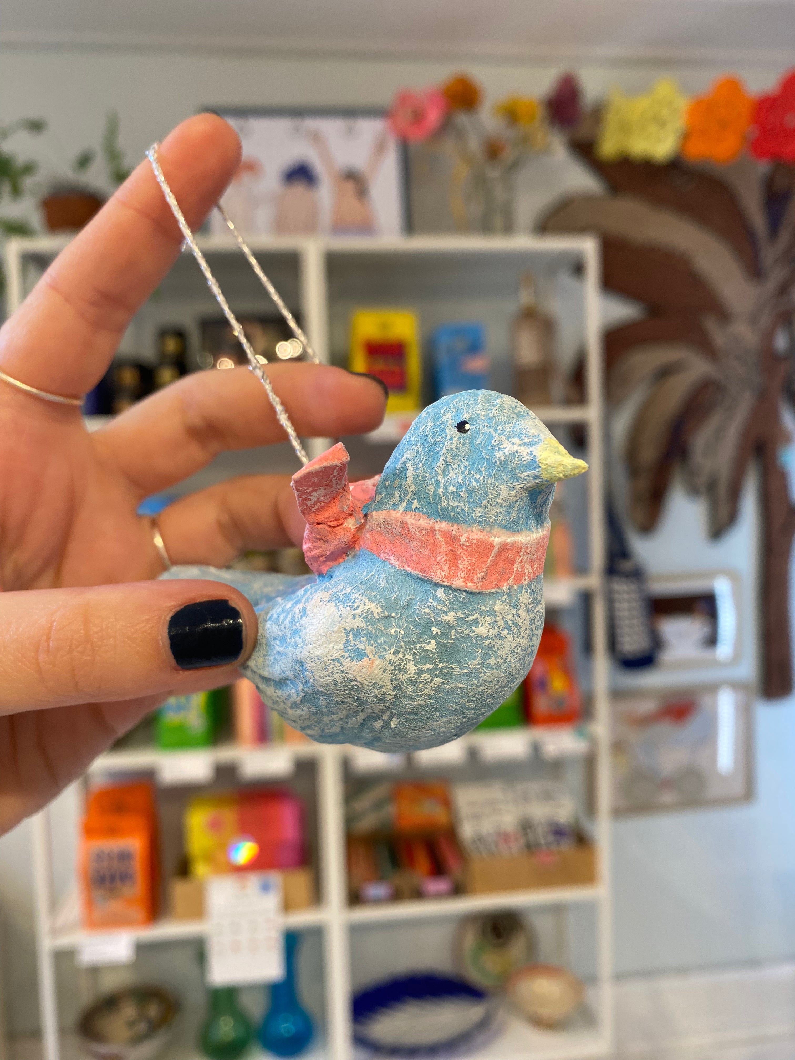 unika julepynt - Blå due