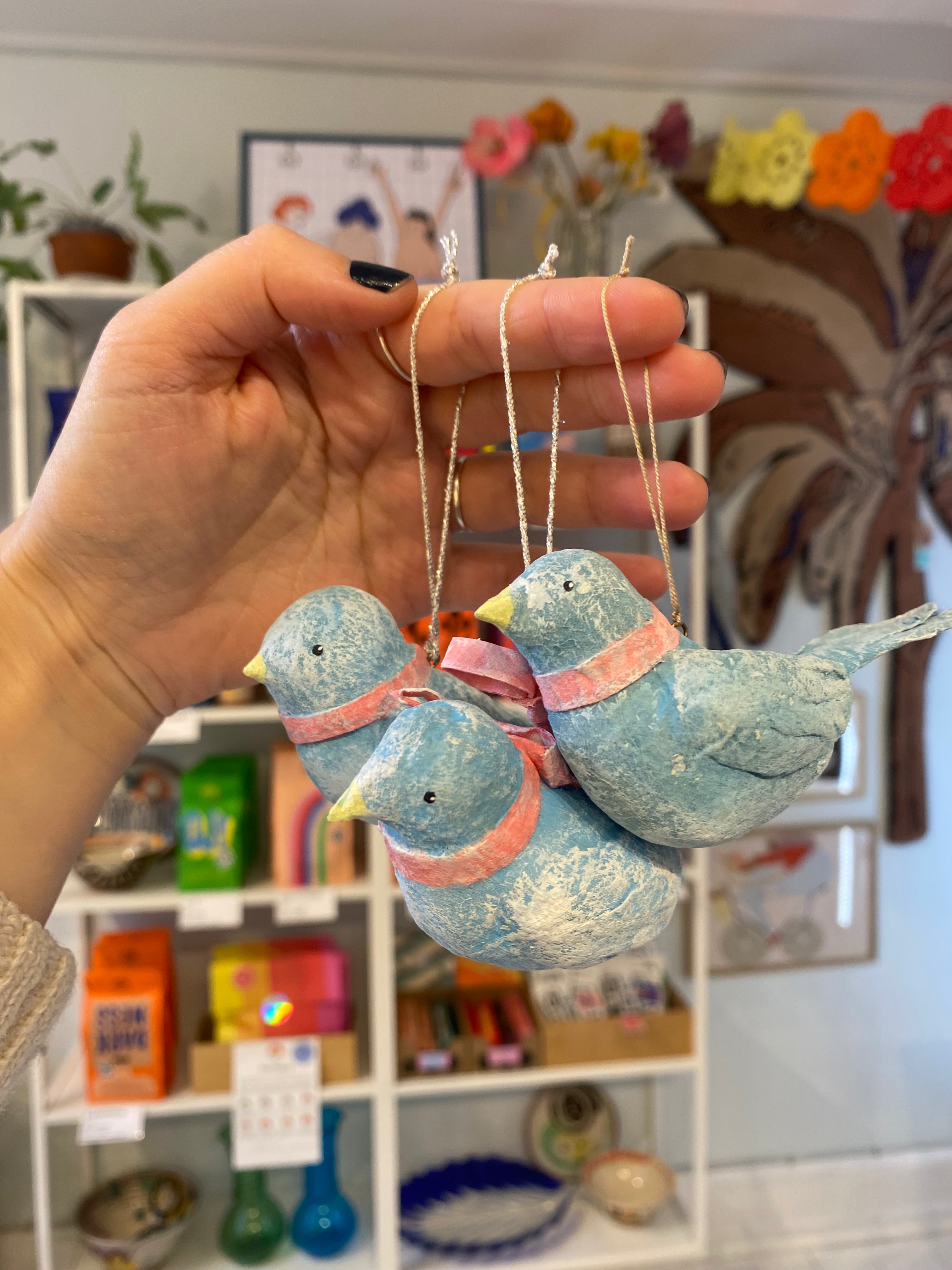 unika julepynt - Blå due