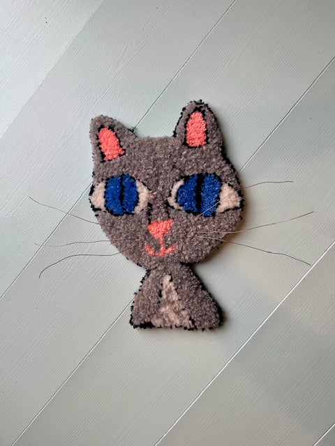 Grå kat vægophæng