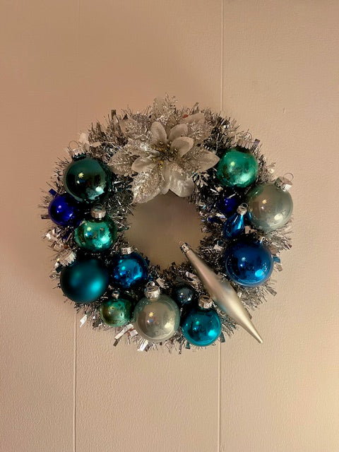 Julekrans (blå og sølv)