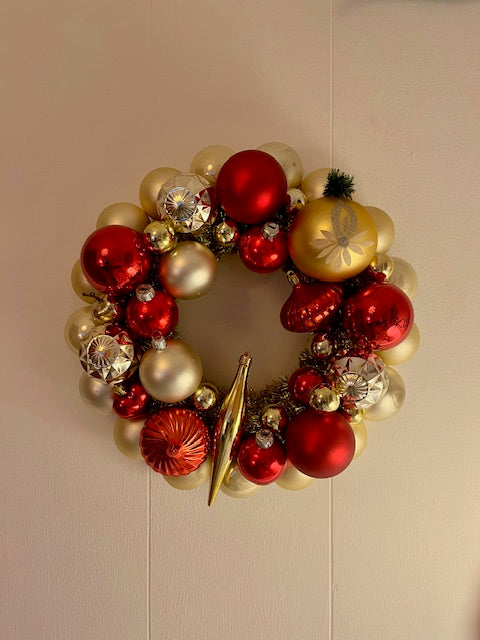 Julekrans (rød og guld)