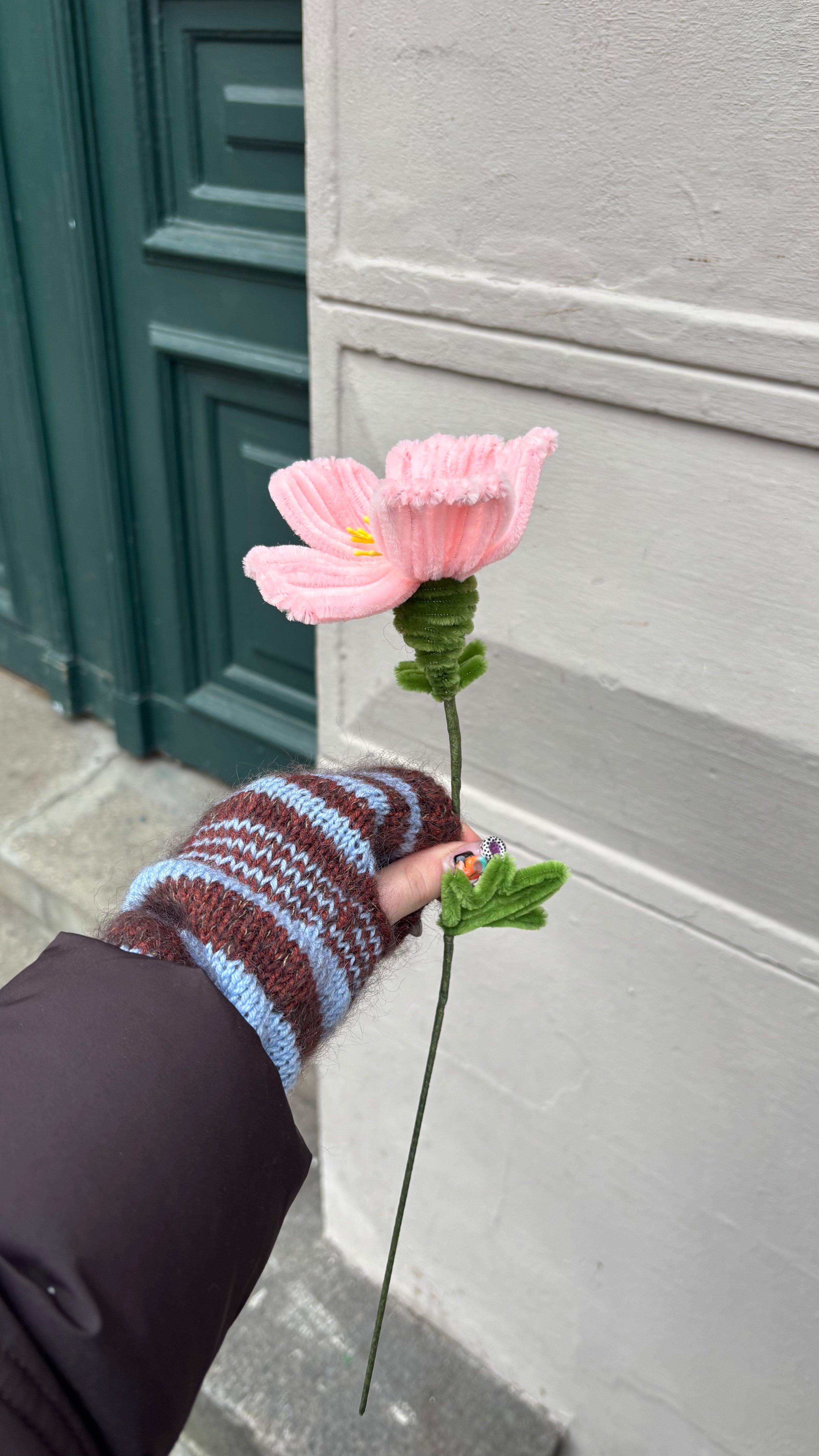 Stor lyserød blomst