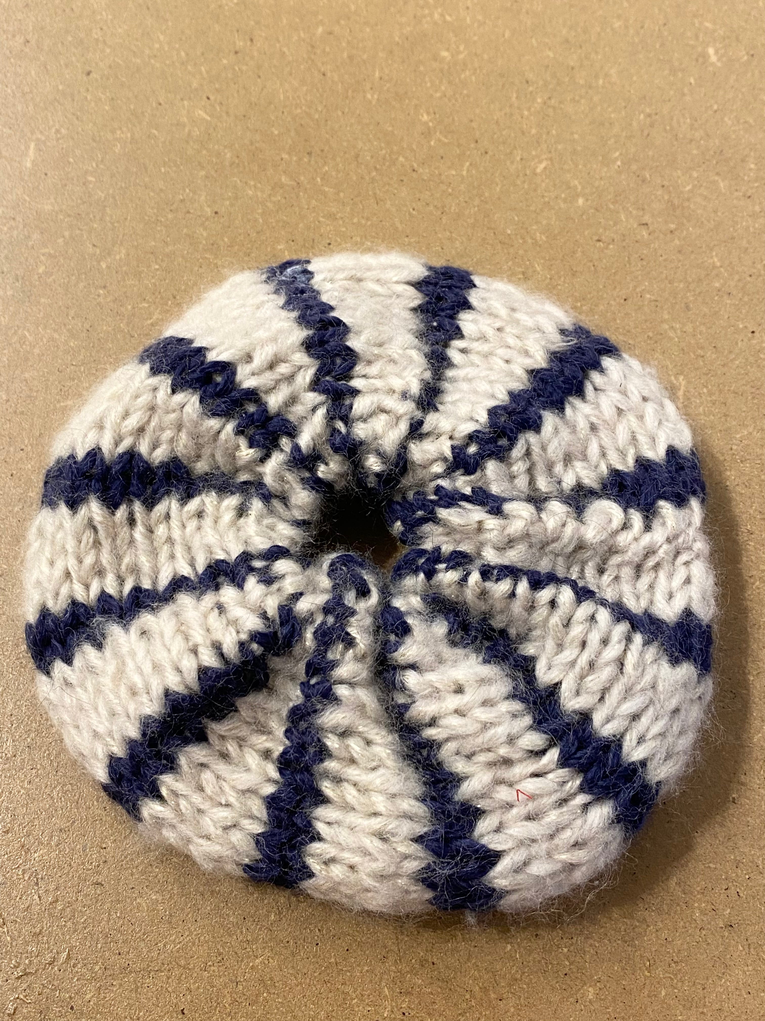 Scrunchie stribet glitter