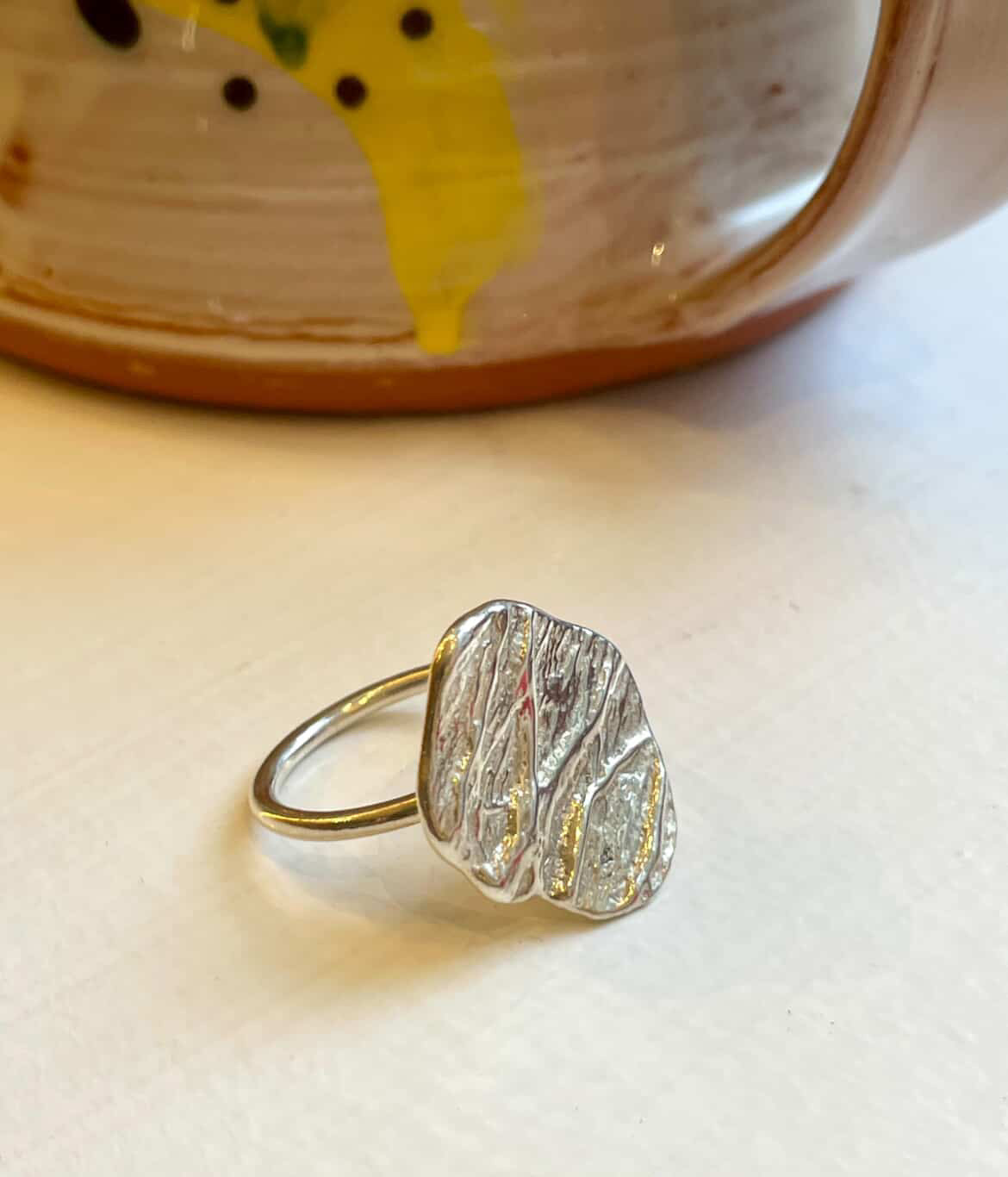 Kulpresset sølvring