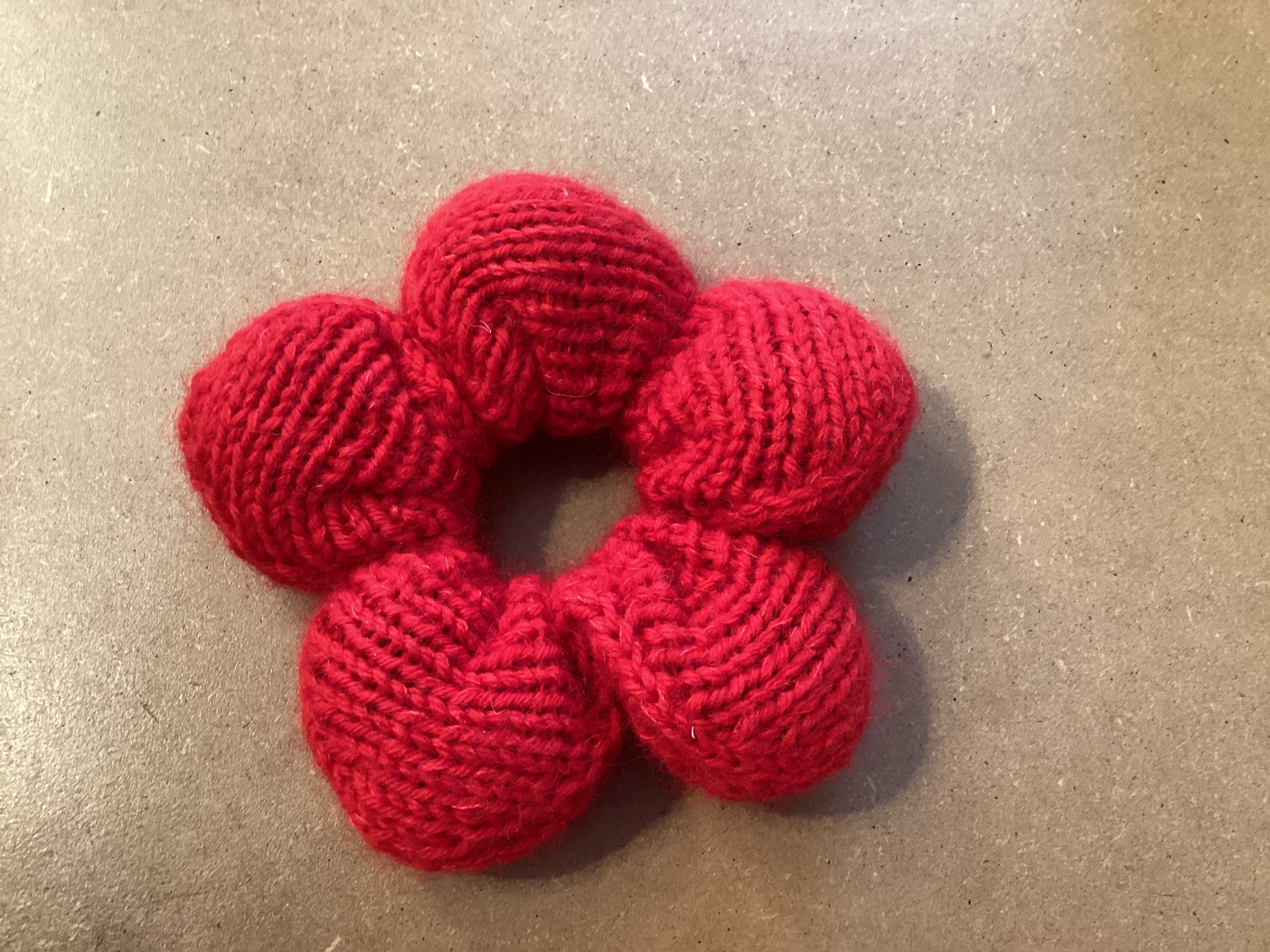 Flower Scrunchie rød