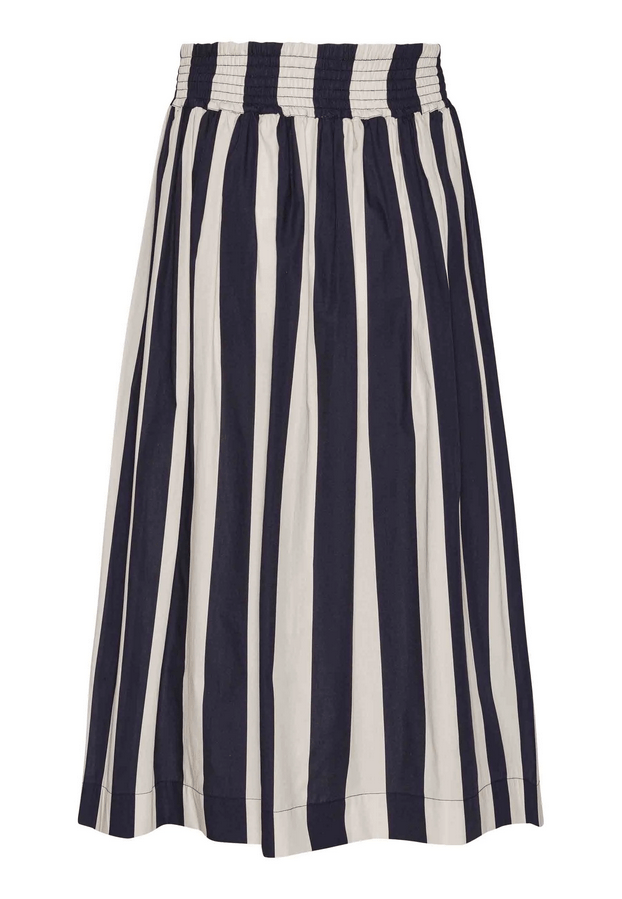 Mette nederdel, hvid/mørkeblå