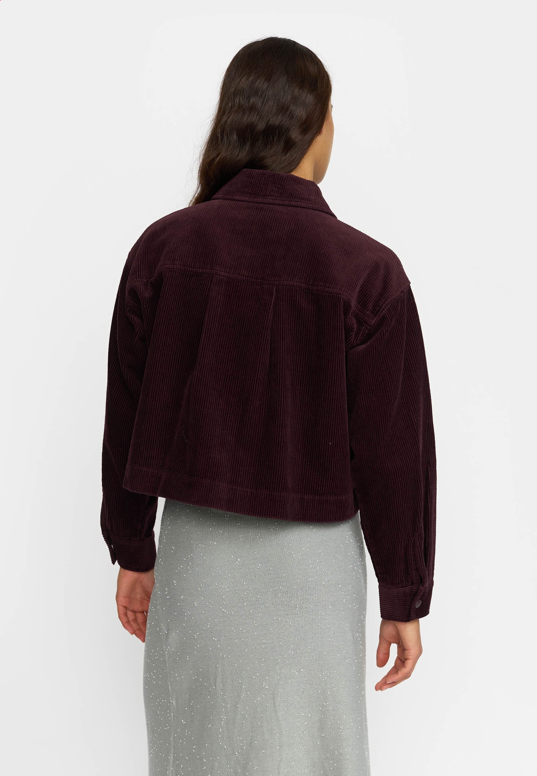 Cropped shirt - Burgundy