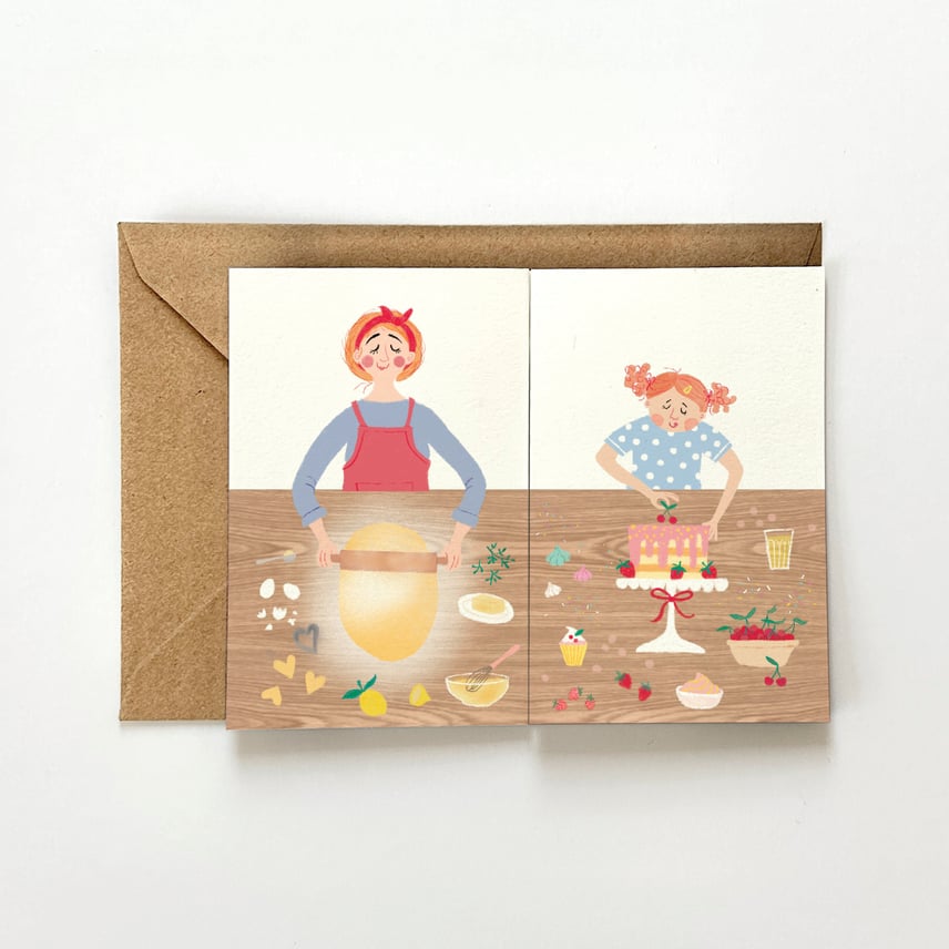 Kunstnerkort A6, Fødselsdag harmonikakort