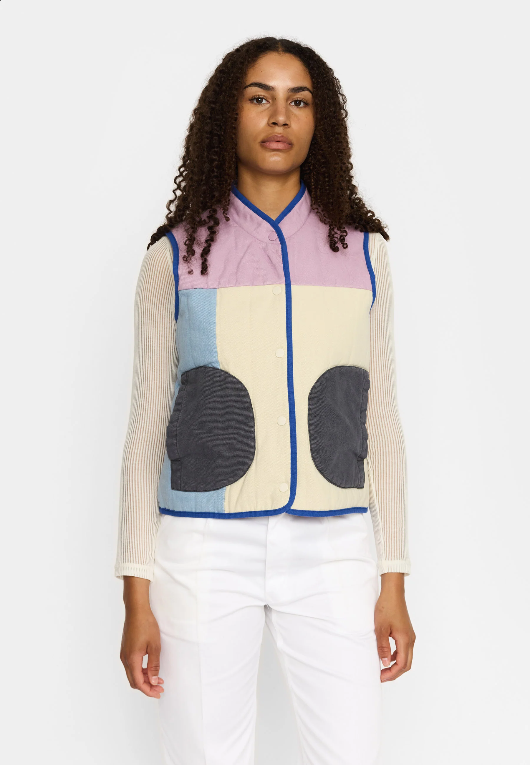 Quilted patchwork vest